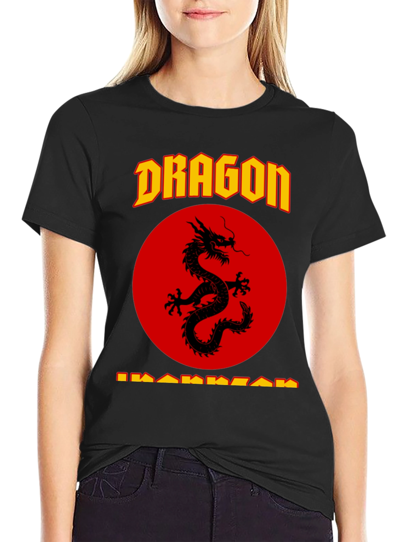 Black Dragon Warrior Graphic T-Shirt - Black view 2