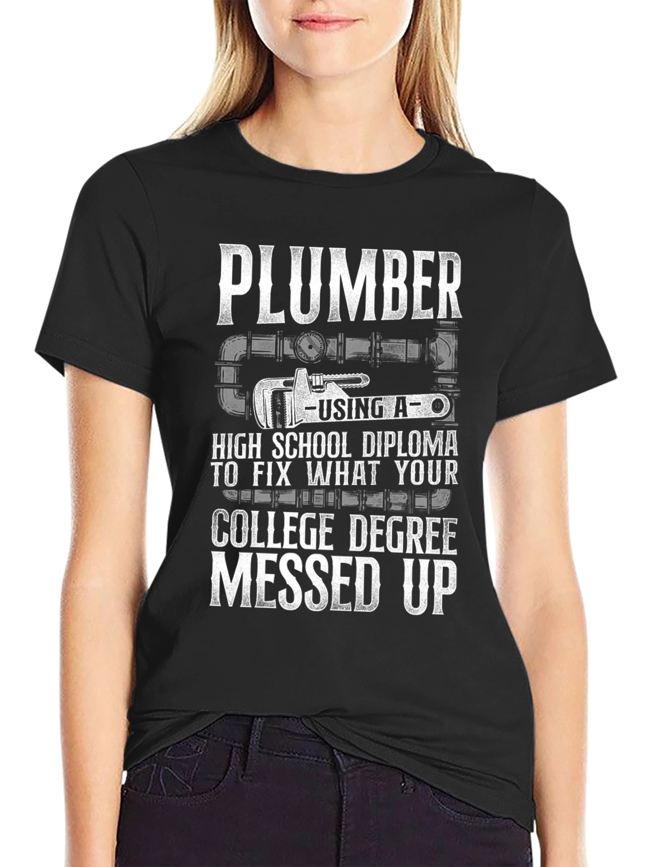 Plumber High School Diploma Fix T-Shirt - 2