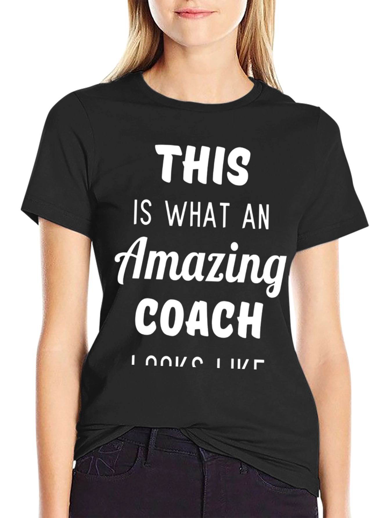 Black Amazing Coach T-Shirt - Gift for Coaches view 2