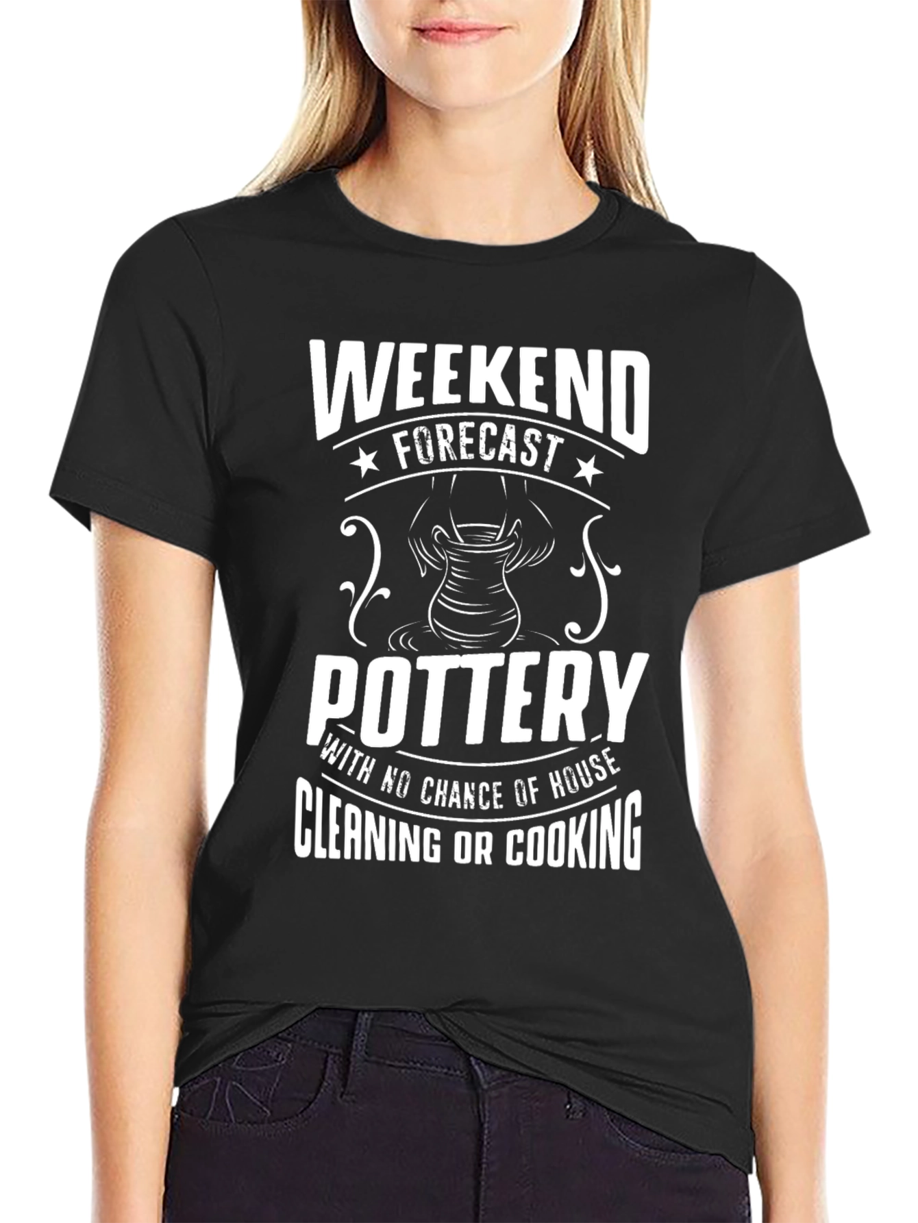 Black Weekend Pottery Forecast T-Shirt view 2