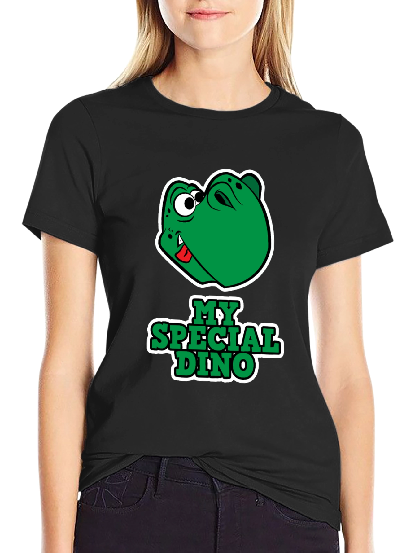 Black My Special Dino T-Shirt view 2