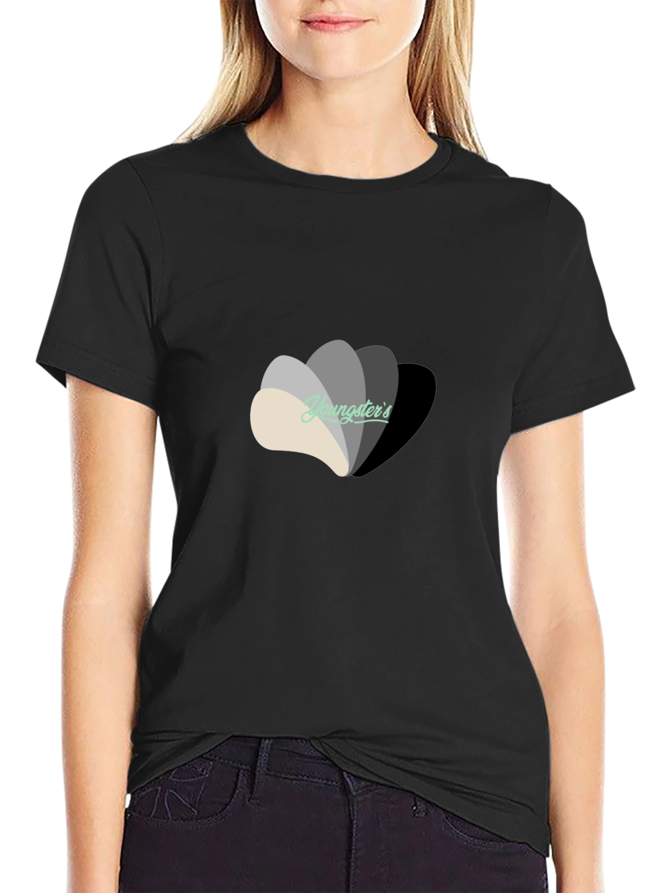 Black Youngster's Graphic Tee - Black Cotton view 2