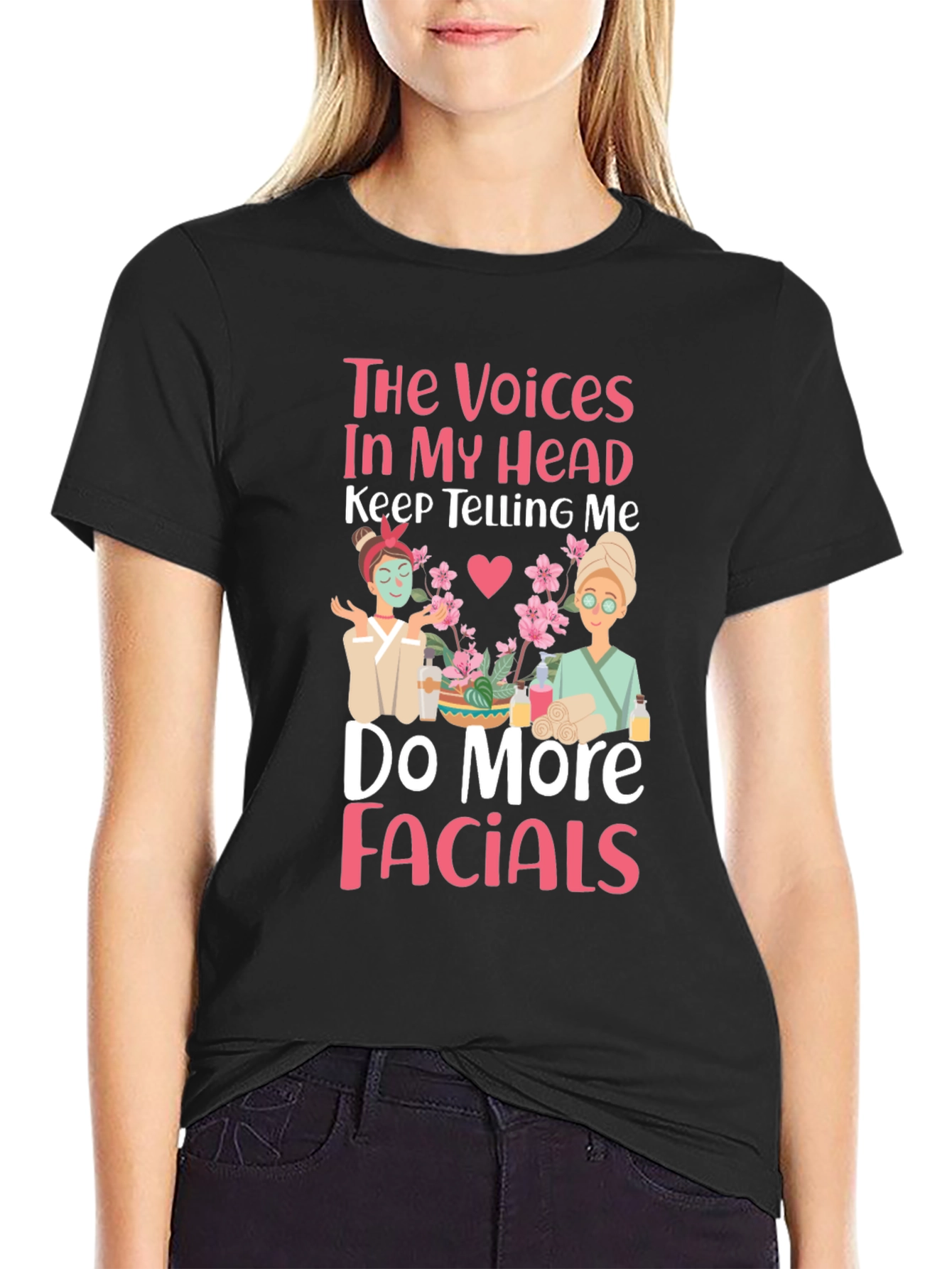 Black Voices in My Head Facials T-Shirt view 2