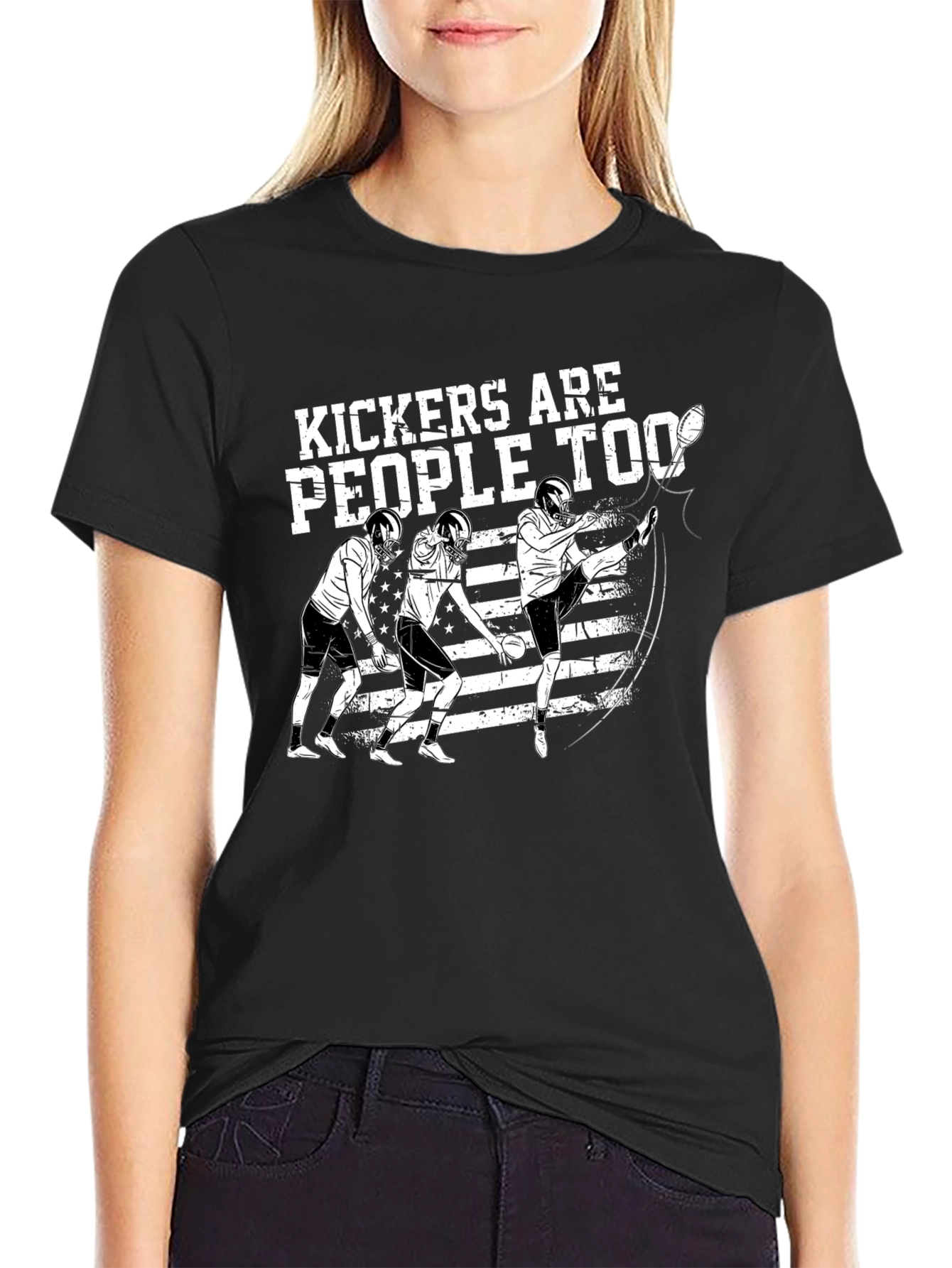 Black Kickers Are People Too Graphic Tee view 2