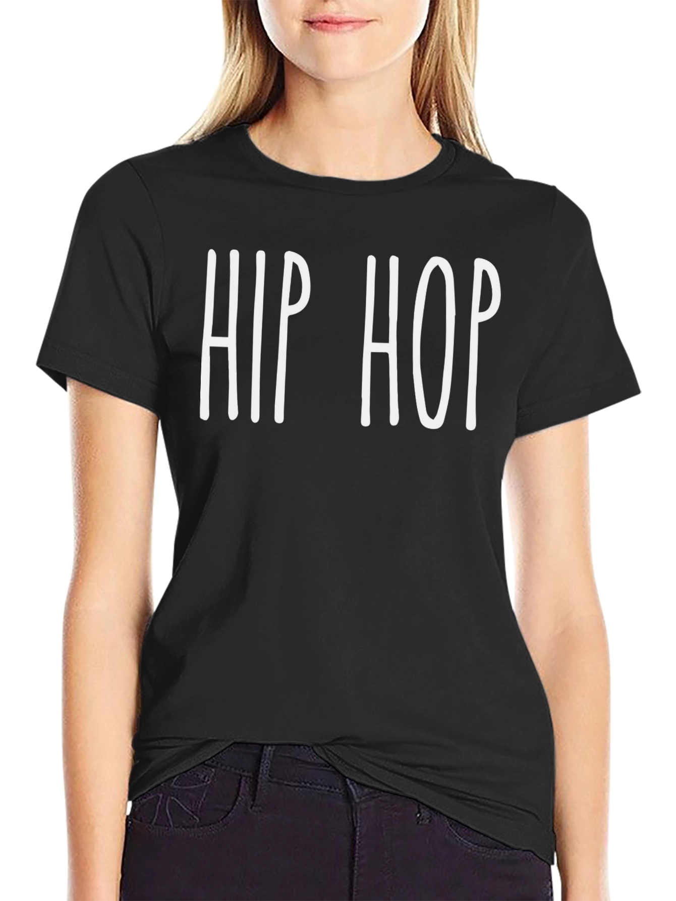 Black Hip Hop Graphic T-Shirt - Urban Style view 2