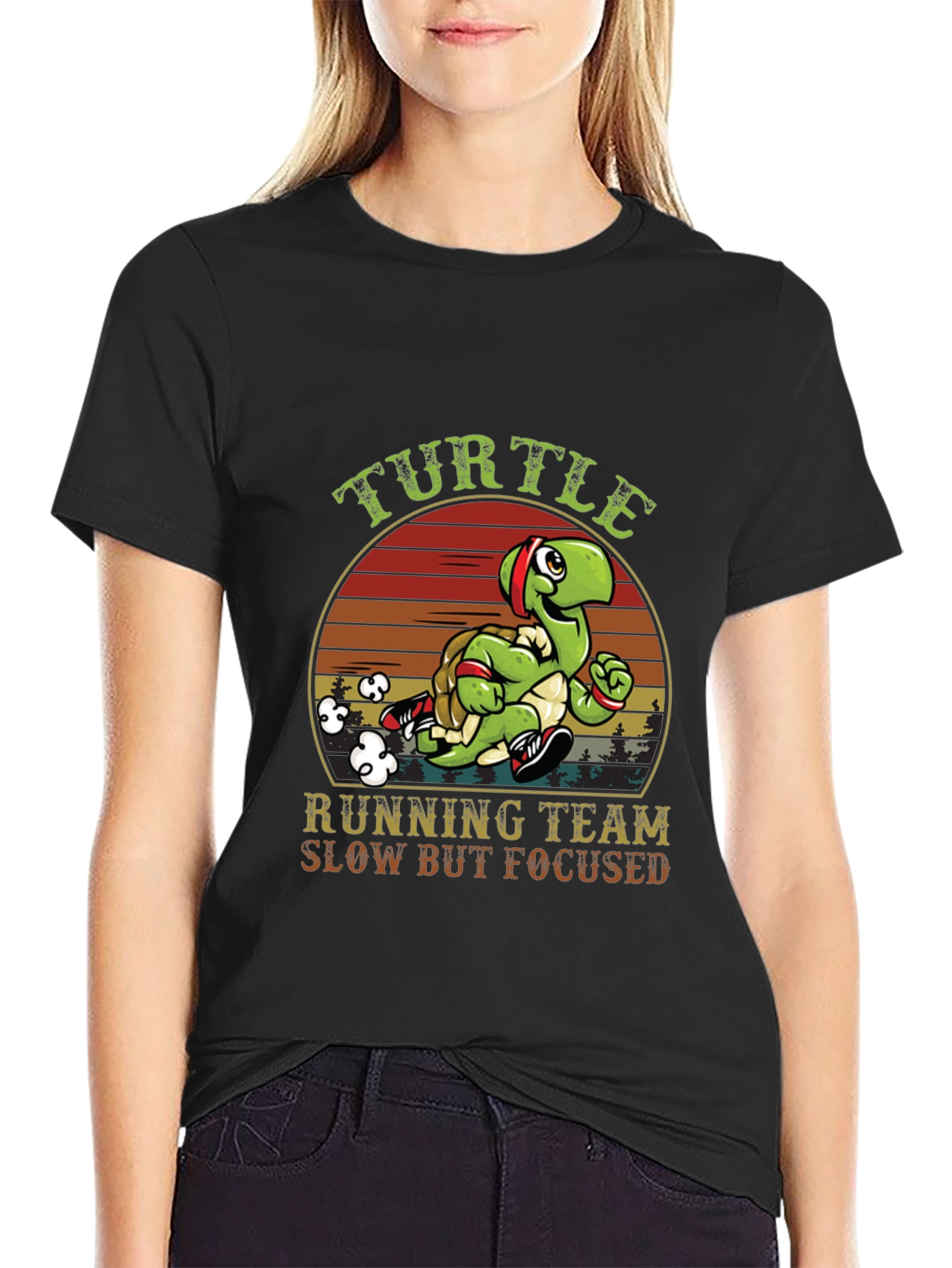 Black Turtle Running Team T-Shirt view 2