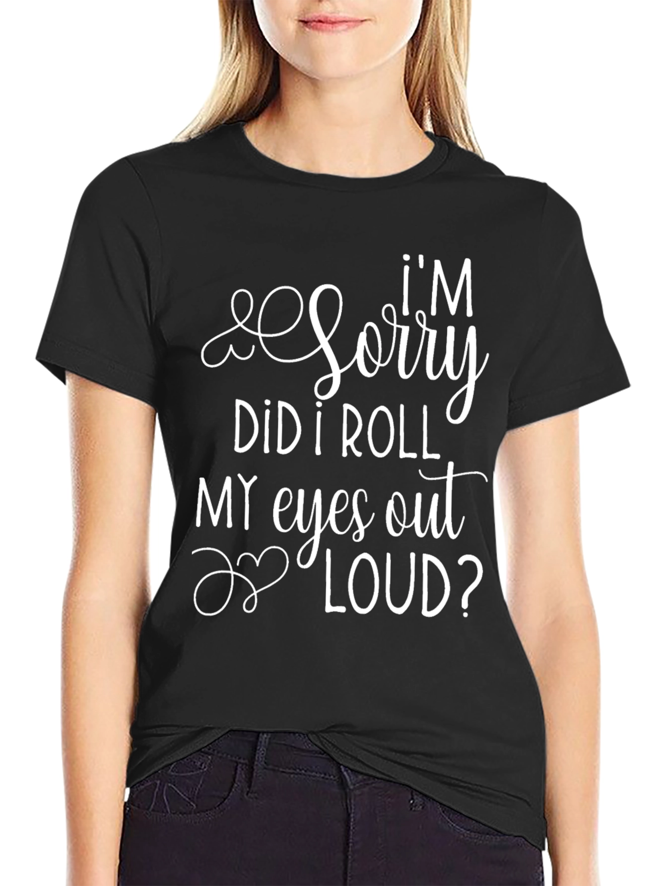 Black I'm Sorry Funny Graphic Tee view 2