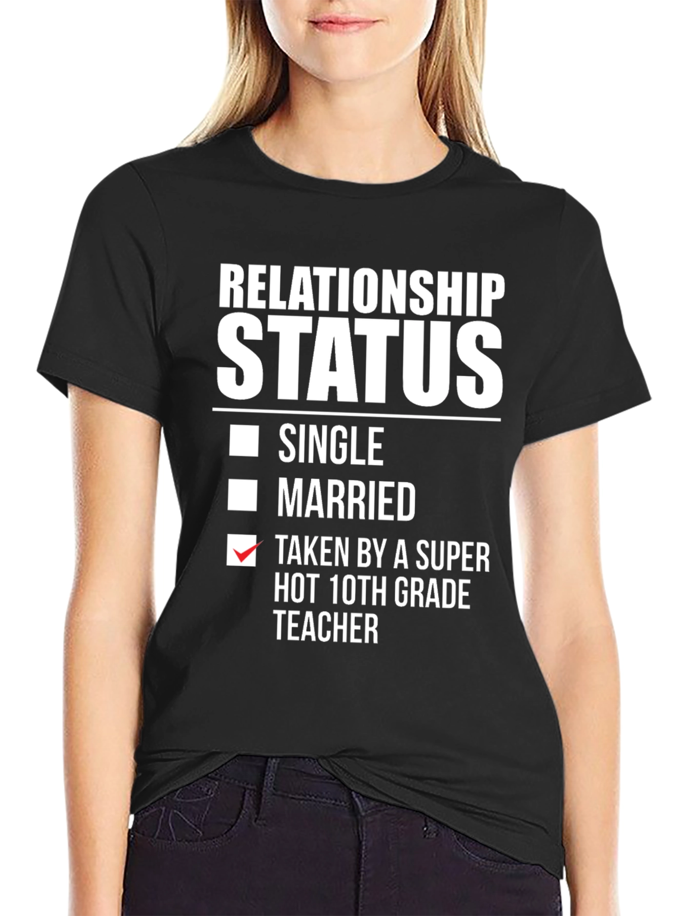 Black Relationship Status T-Shirt view 2