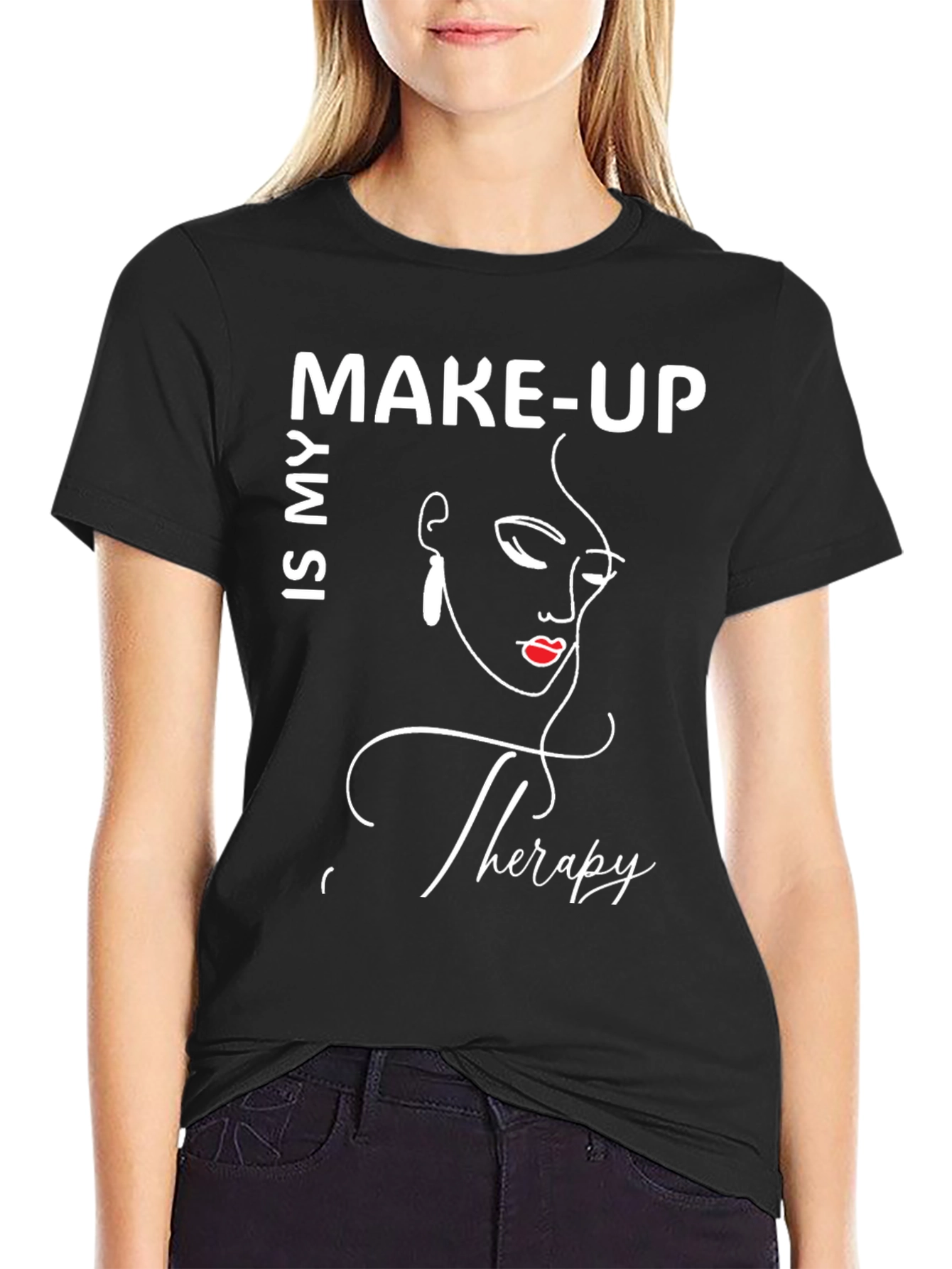 Black Makeup Therapy T-Shirt - Stylish & Comfy view 2