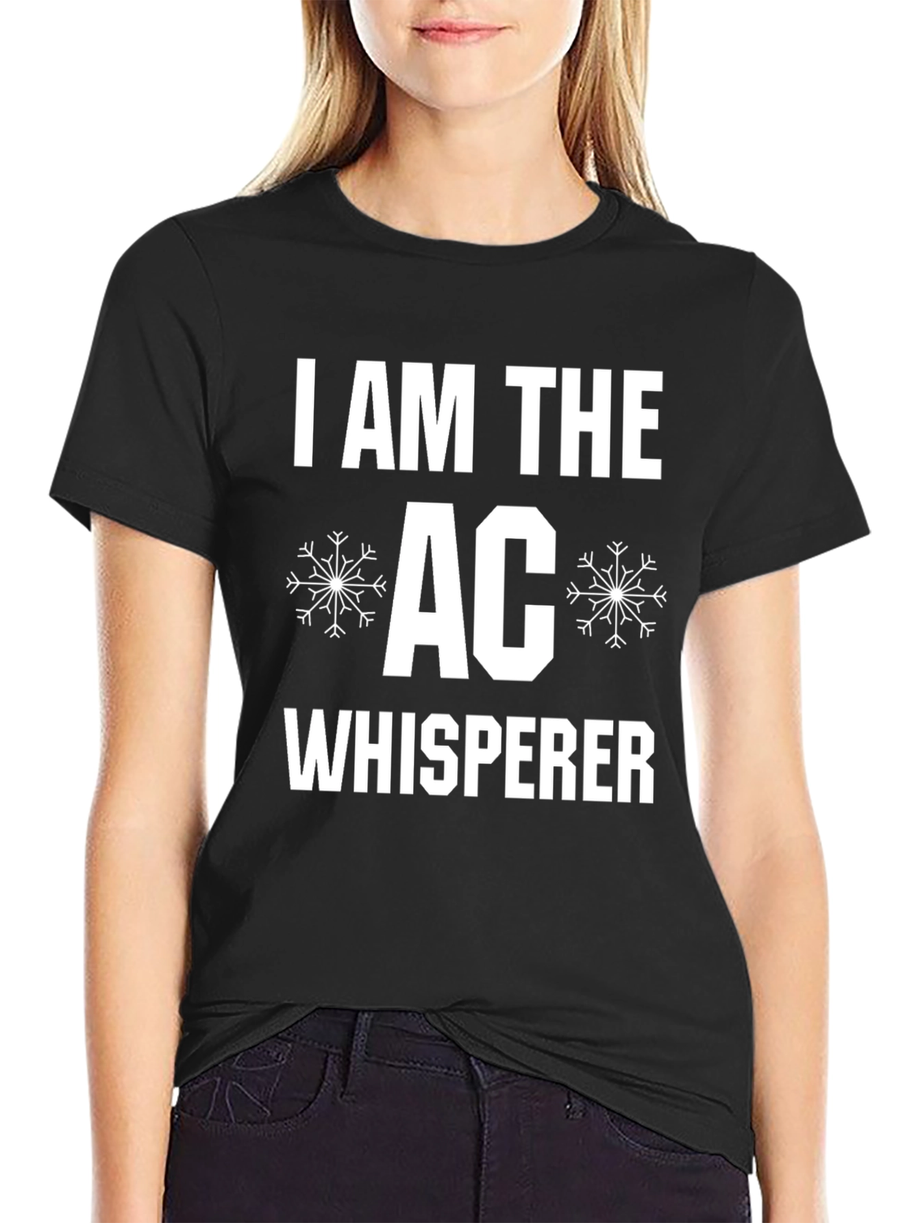 Black AC Whisperer Graphic T-Shirt - Black Cotton Blend view 2