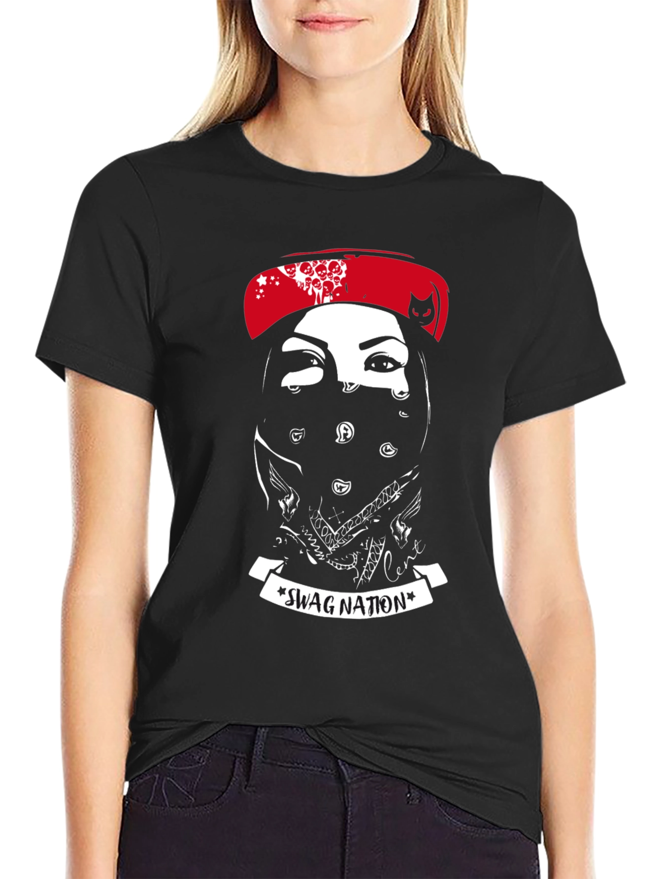 Black Swag Nation Graphic Tee - Men's Black T-Shirt view 2