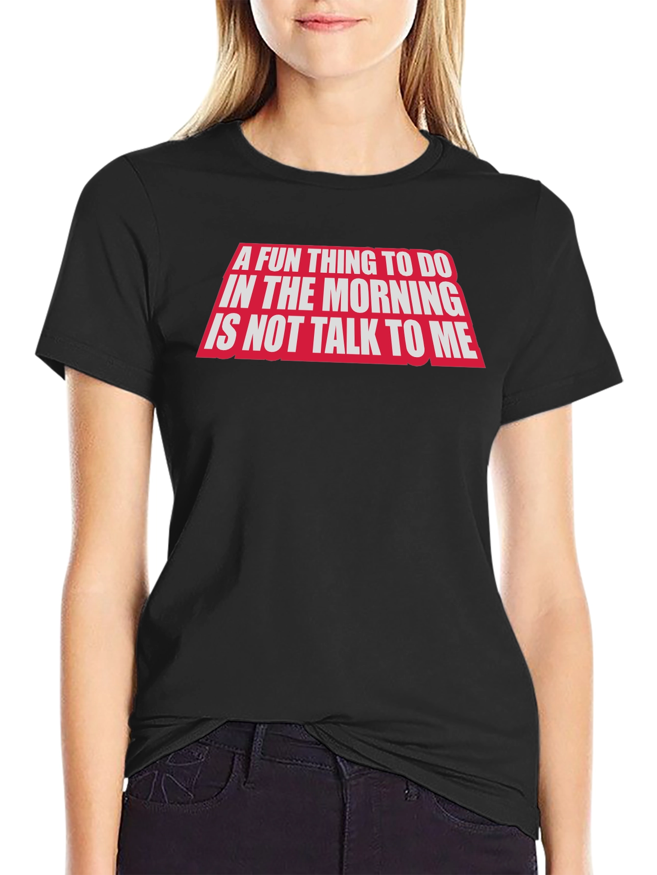 Black Funny "Don't Talk To Me" Graphic Tee view 2