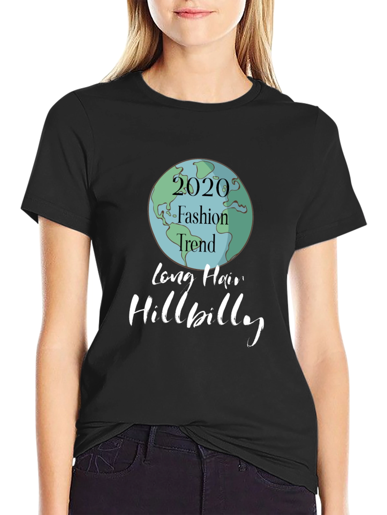 Black 2020 Fashion Trend Hillbilly Graphic Tee view 2