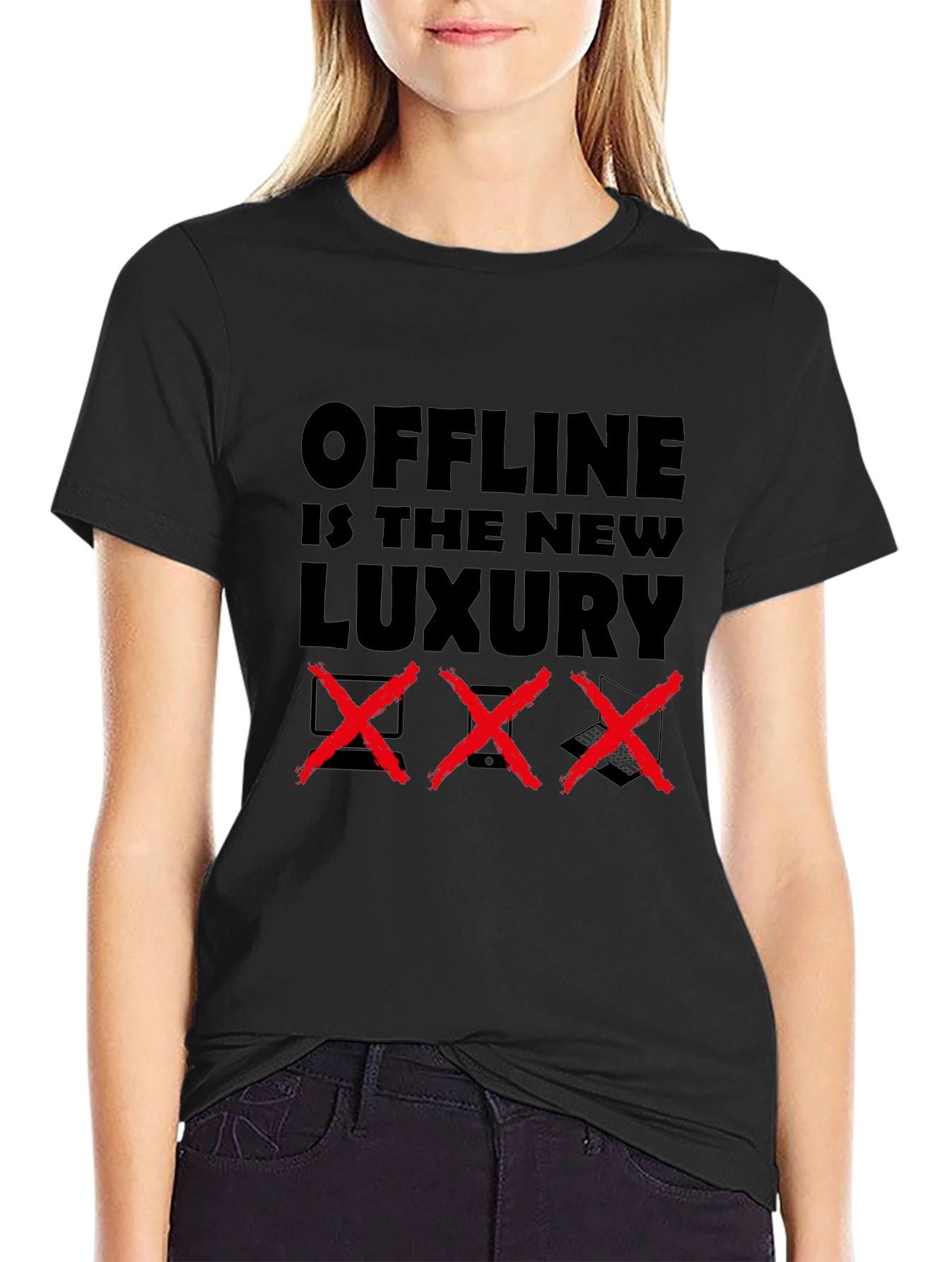 Black Offline is the New Luxury Graphic Tee view 2