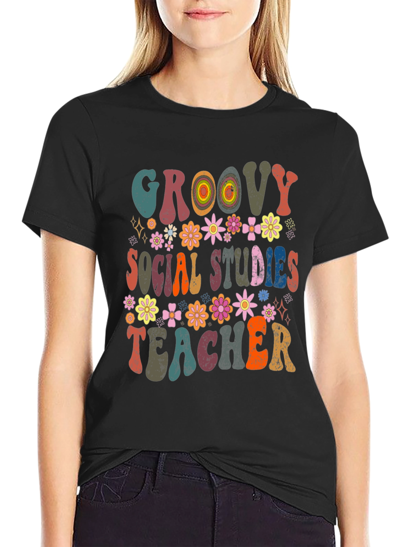 Groovy Social Studies Teacher T-Shirt - 2