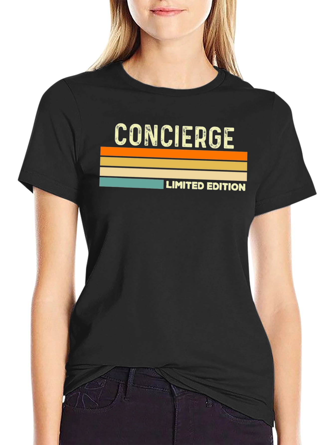 Black Concierge Limited Edition Vintage Style T-Shirt view 2