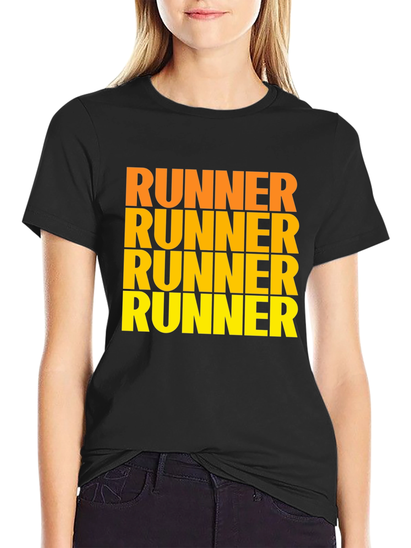 Runner Text Graphic Black T-Shirt - 2