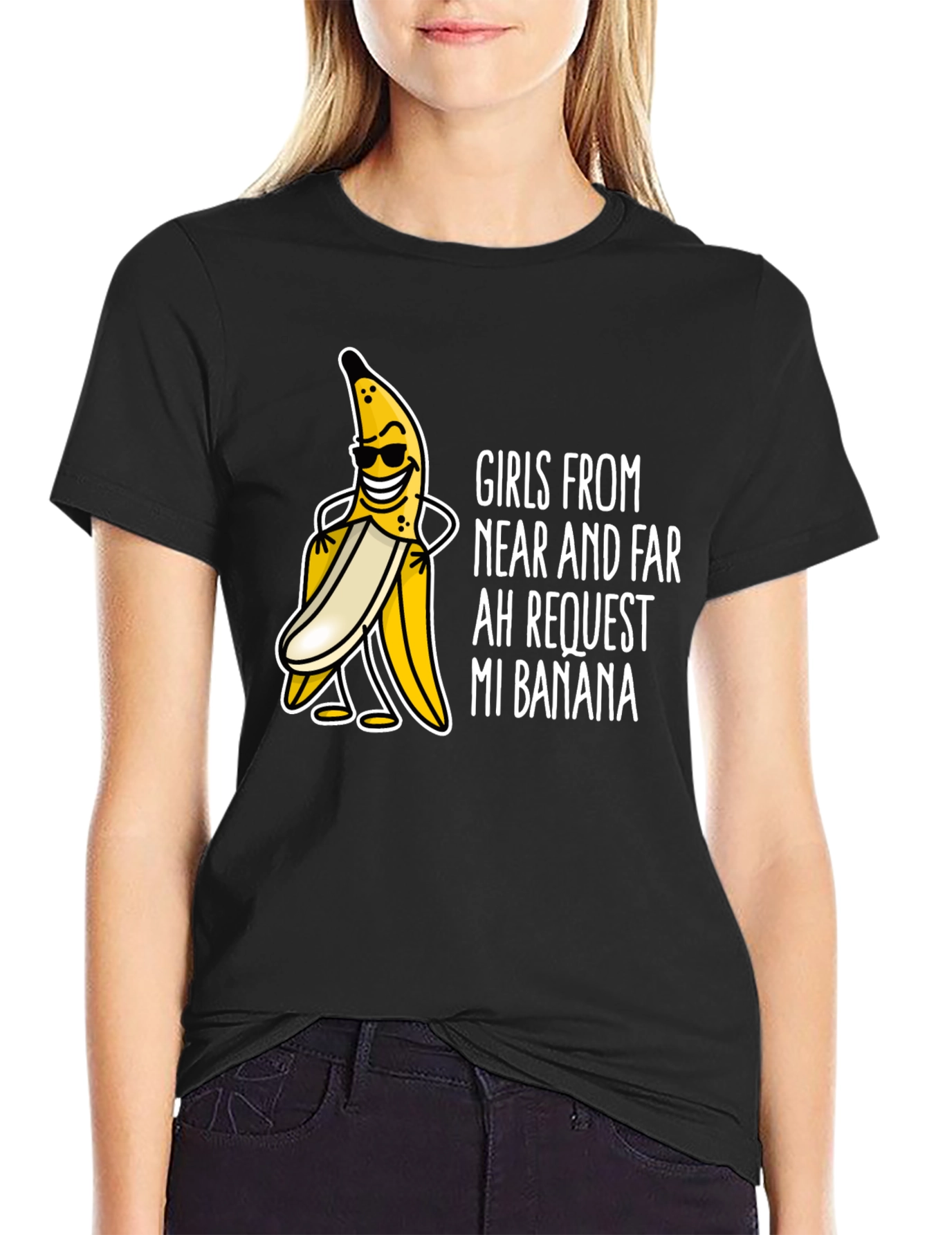 Black Girls Want My Banana T-Shirt view 2