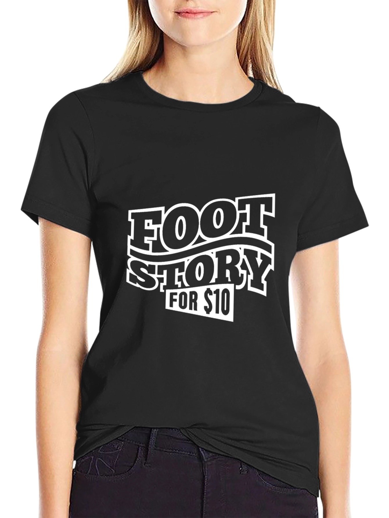 Black Foot Story T-Shirt - Unique Graphic Tee view 2