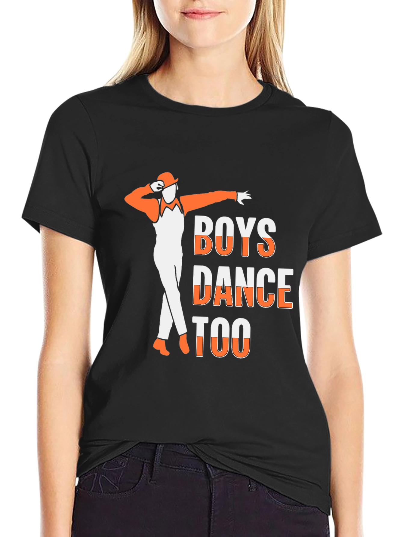 Black Boys Dance Too T-Shirt - Cool Graphic Tee view 2