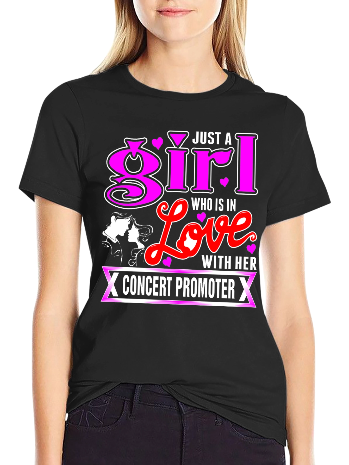 Black Girl in Love Concert Promoter Graphic T-Shirt view 2