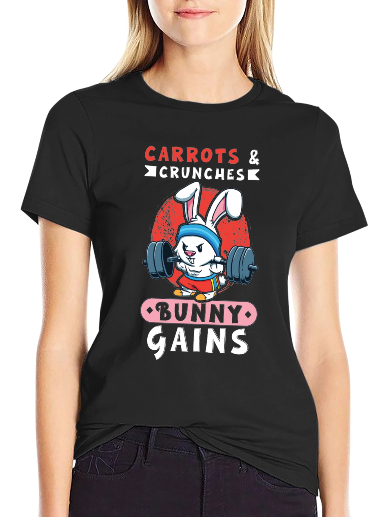 Bunny Gains T-Shirt - Carrots & Crunches - 2