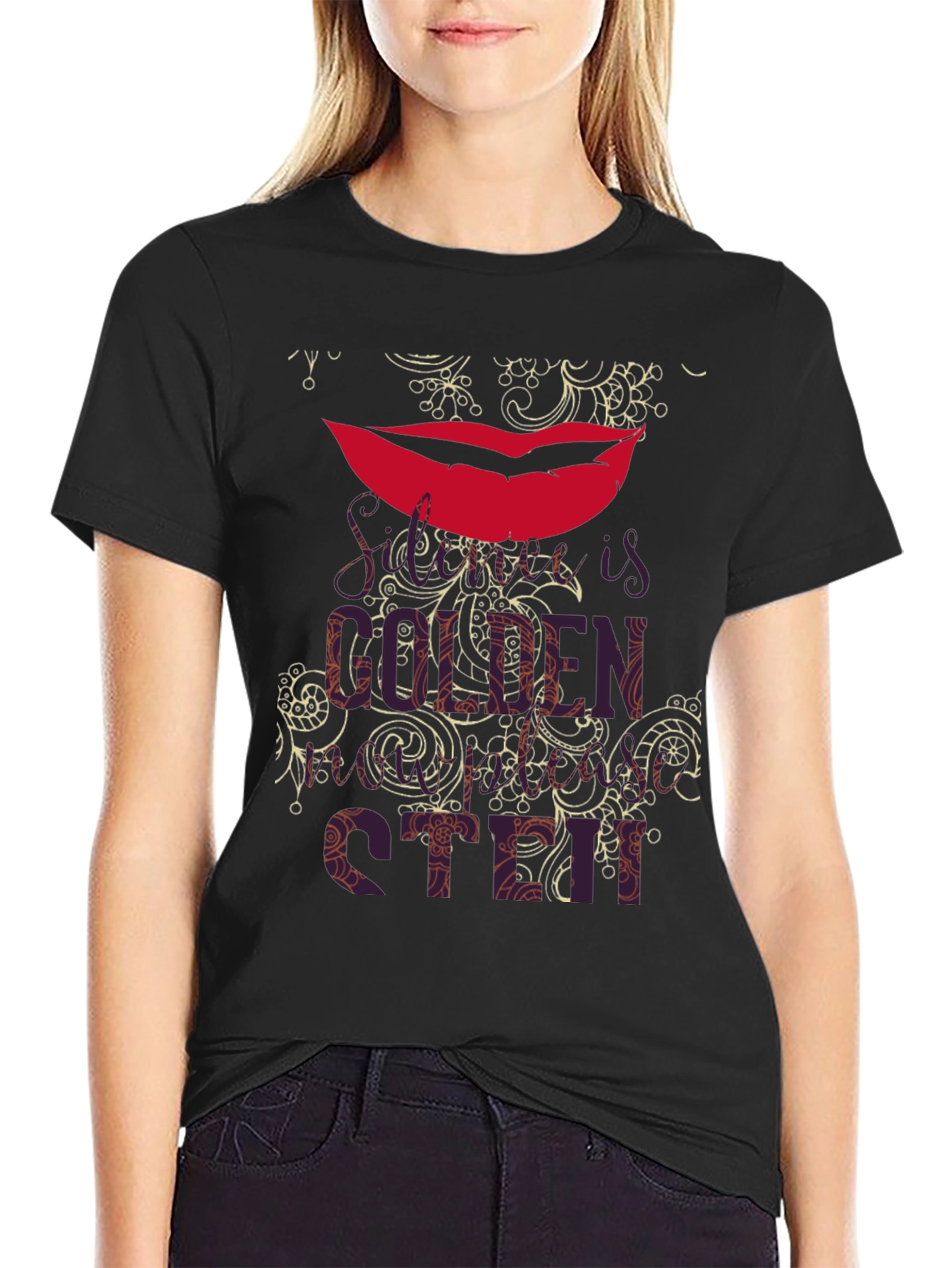 Black Queen of Style Graphic T-Shirt - Black view 2