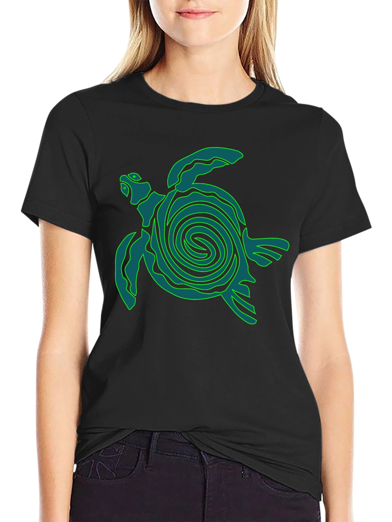 Black Turtle Graphic Tee - Black T-Shirt view 2