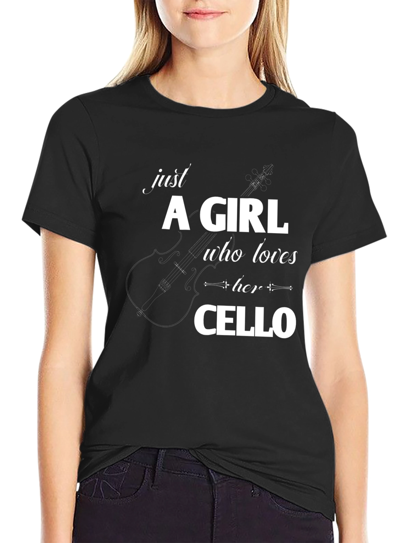 Just A Girl Who Loves Her Cello T-Shirt - 2