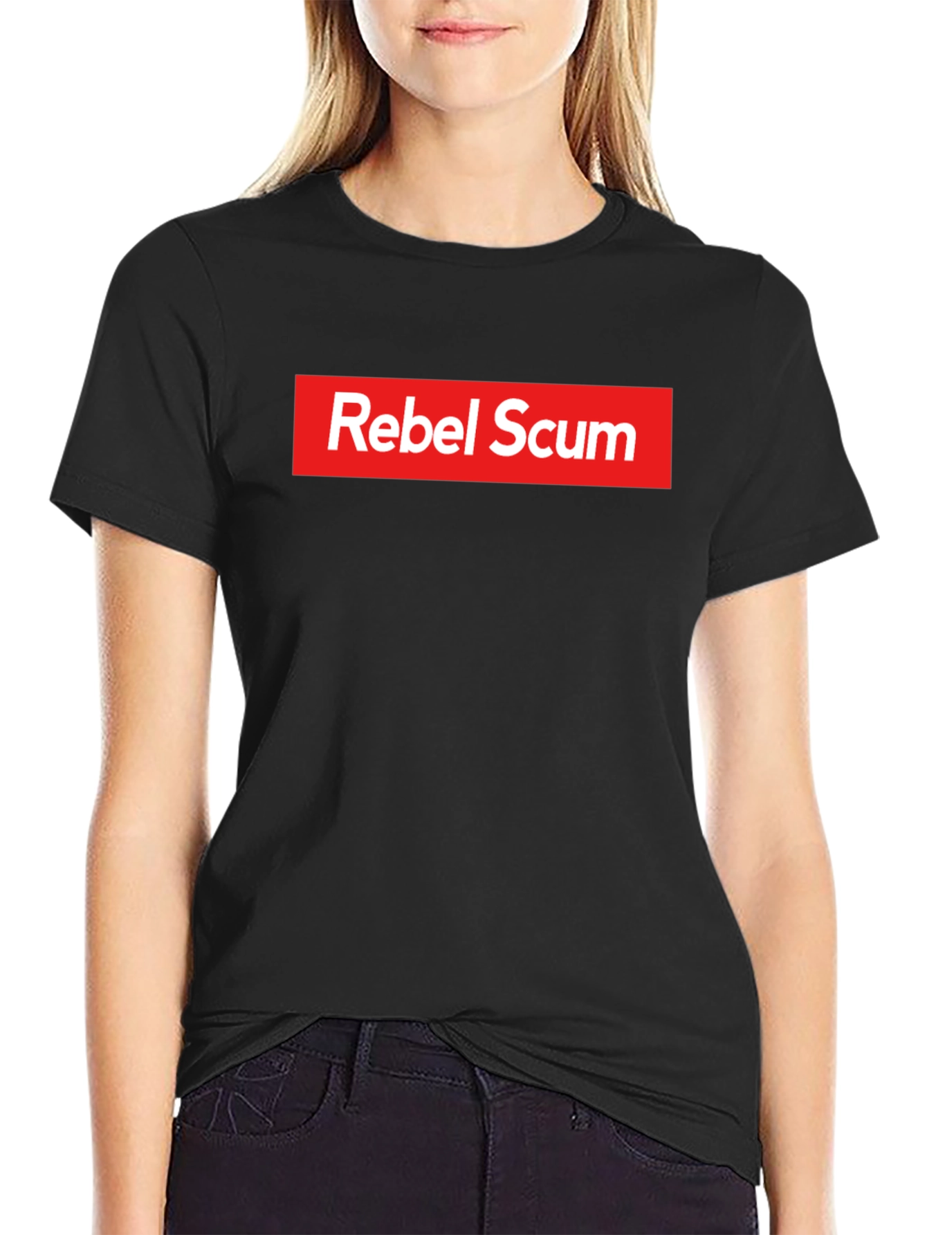 Black Rebel Scum Graphic Tee - Supreme Style view 2