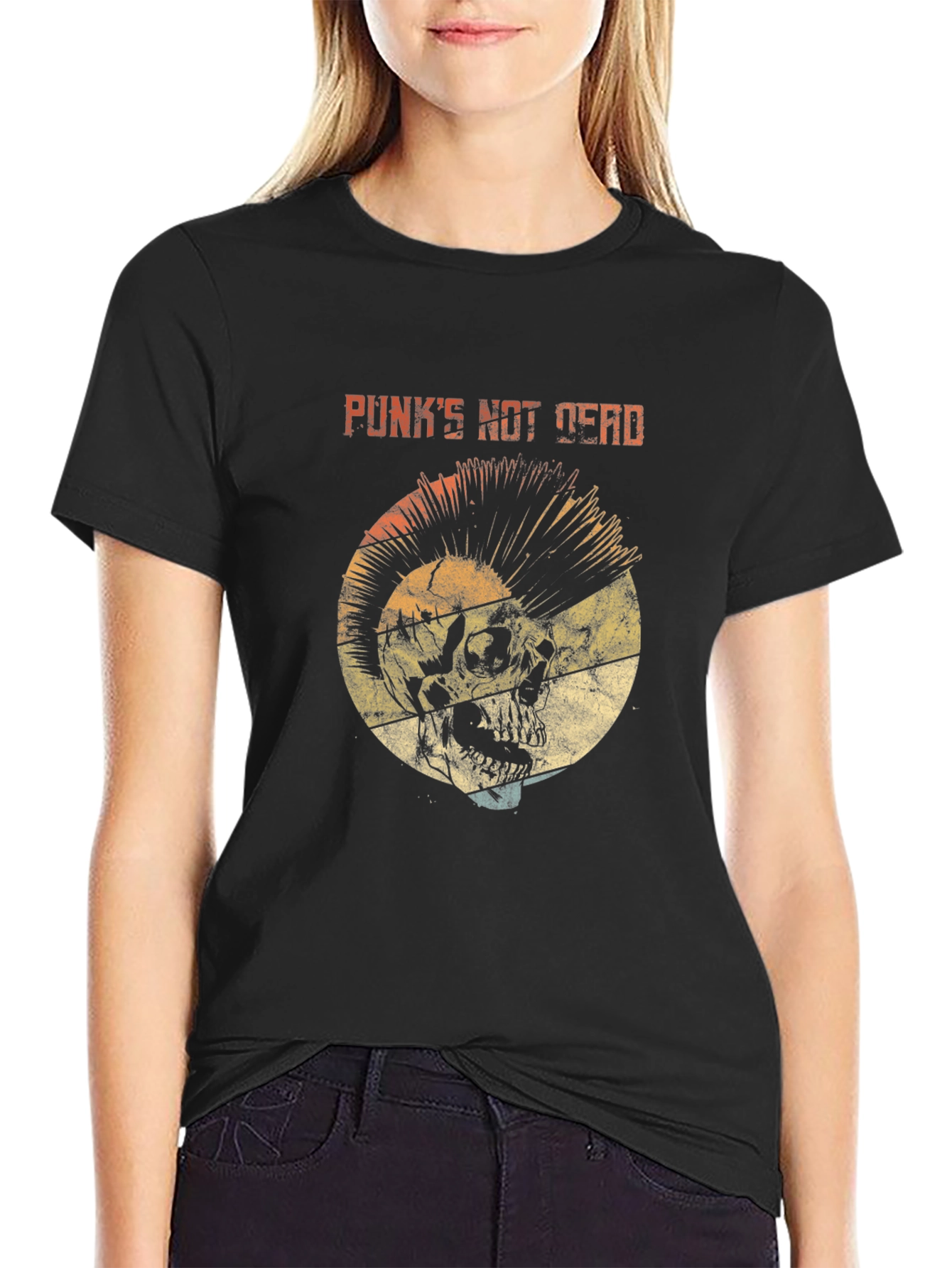 Black Punk's Not Dead Graphic Tee view 2