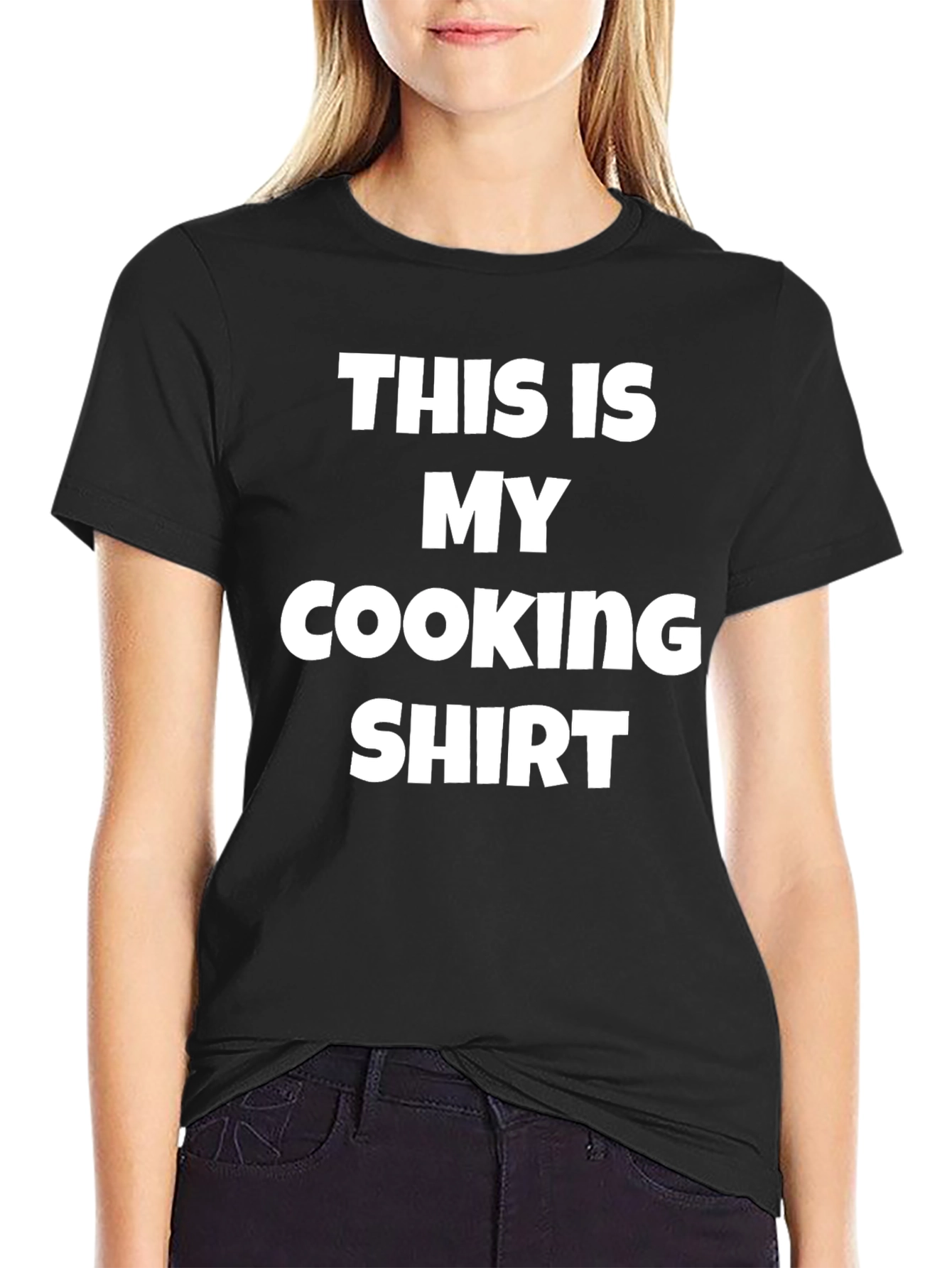 Black This Is My Cooking Shirt - Funny Chef T-Shirt view 2
