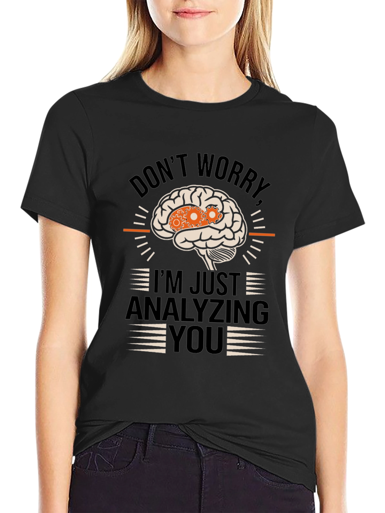 Black Analyzing You Brain Gear T-Shirt view 2