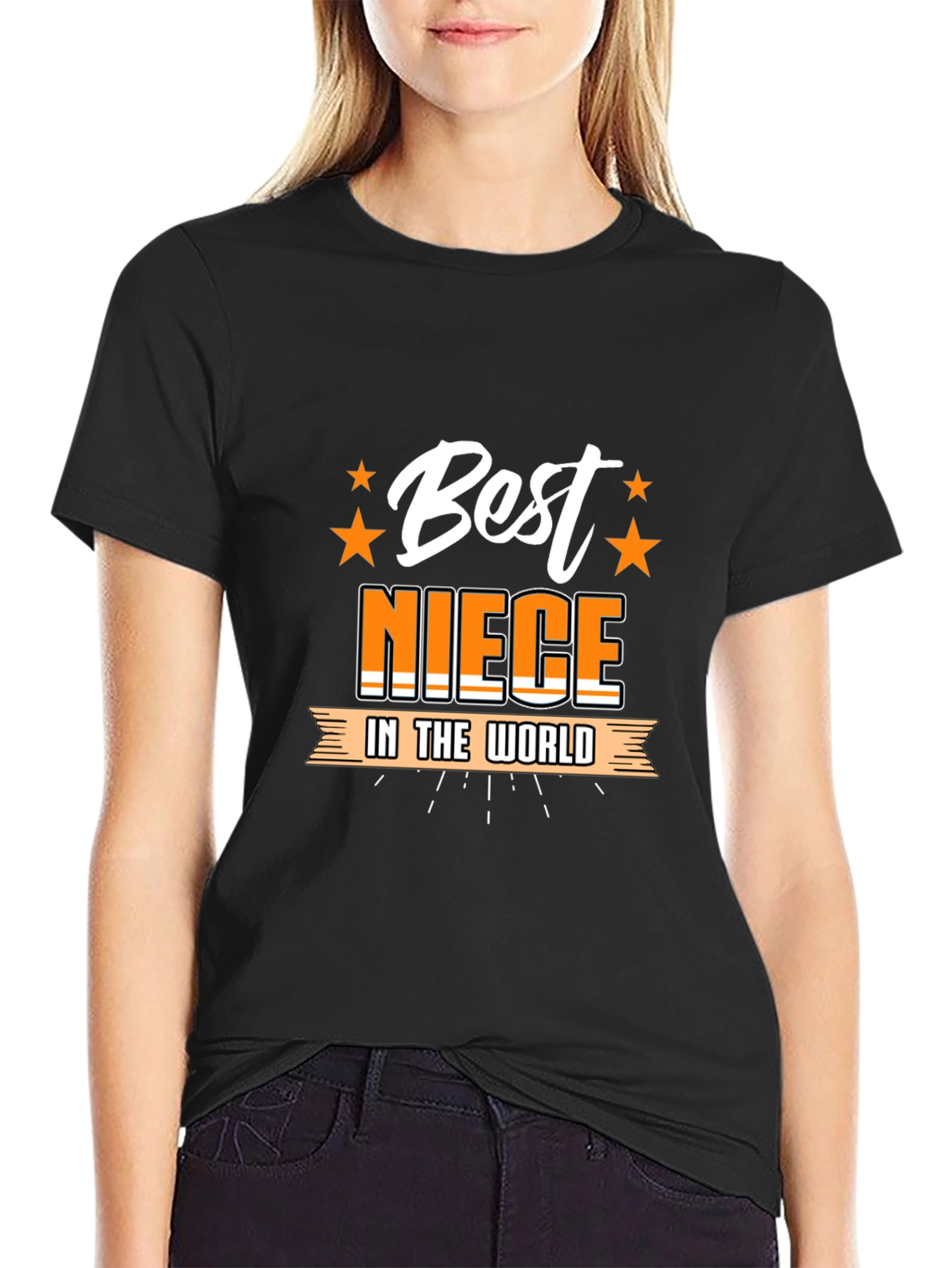 Black Best Niece T-Shirt - Gift for Nieces view 2
