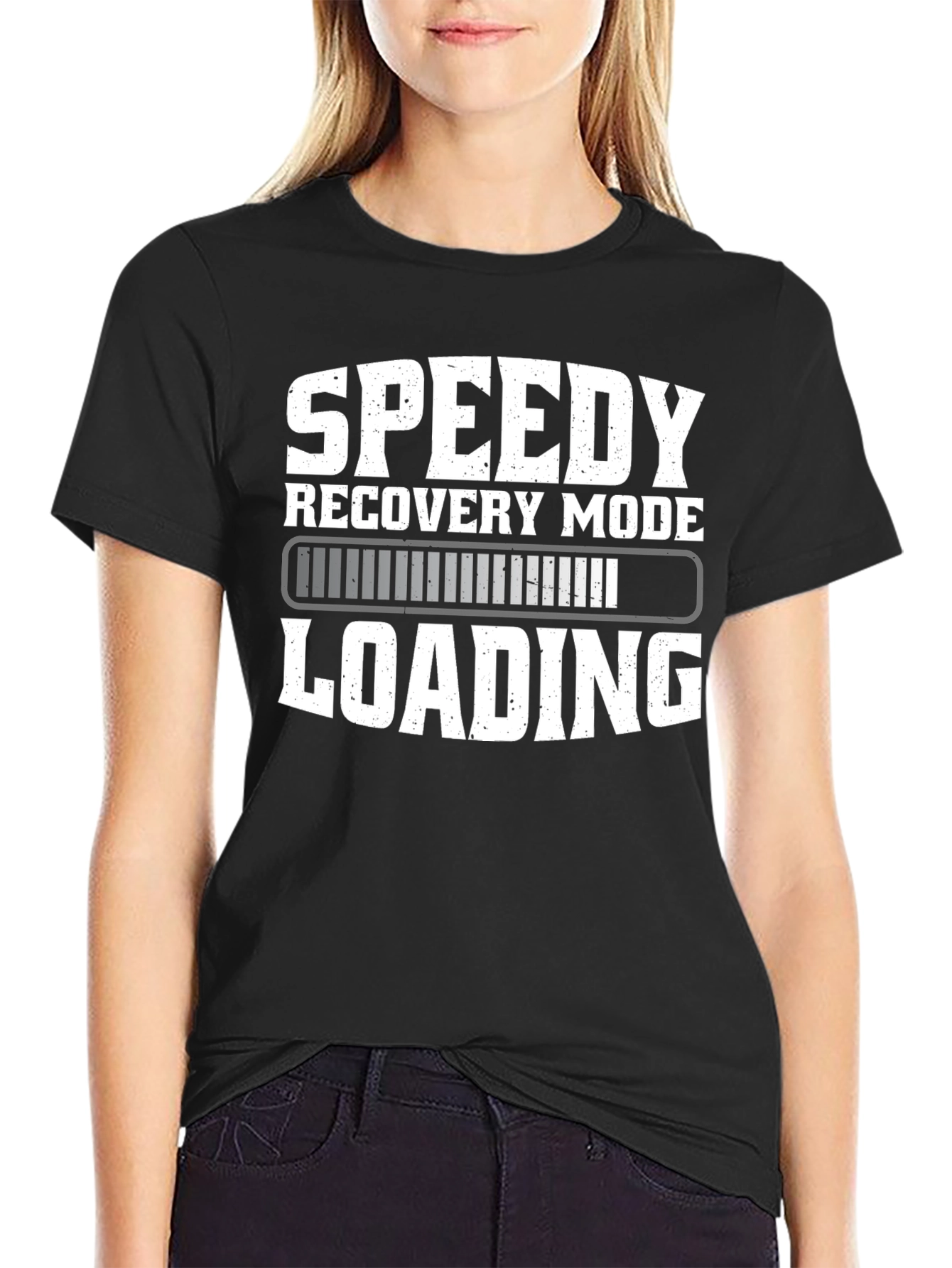Black Speedy Recovery Mode Loading T-Shirt view 2