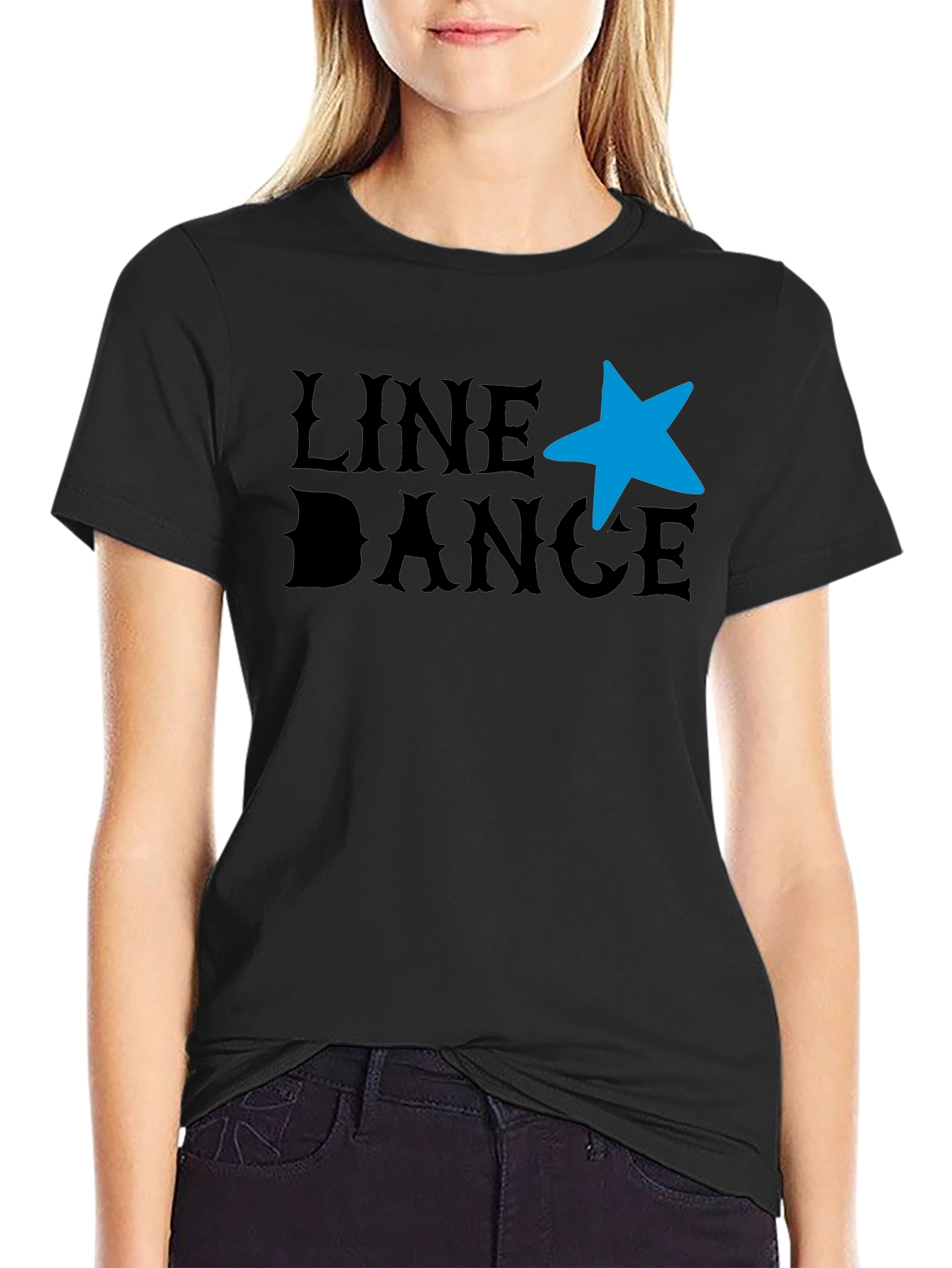 Black Line Dance T-Shirt - Western Star Graphic Tee view 2