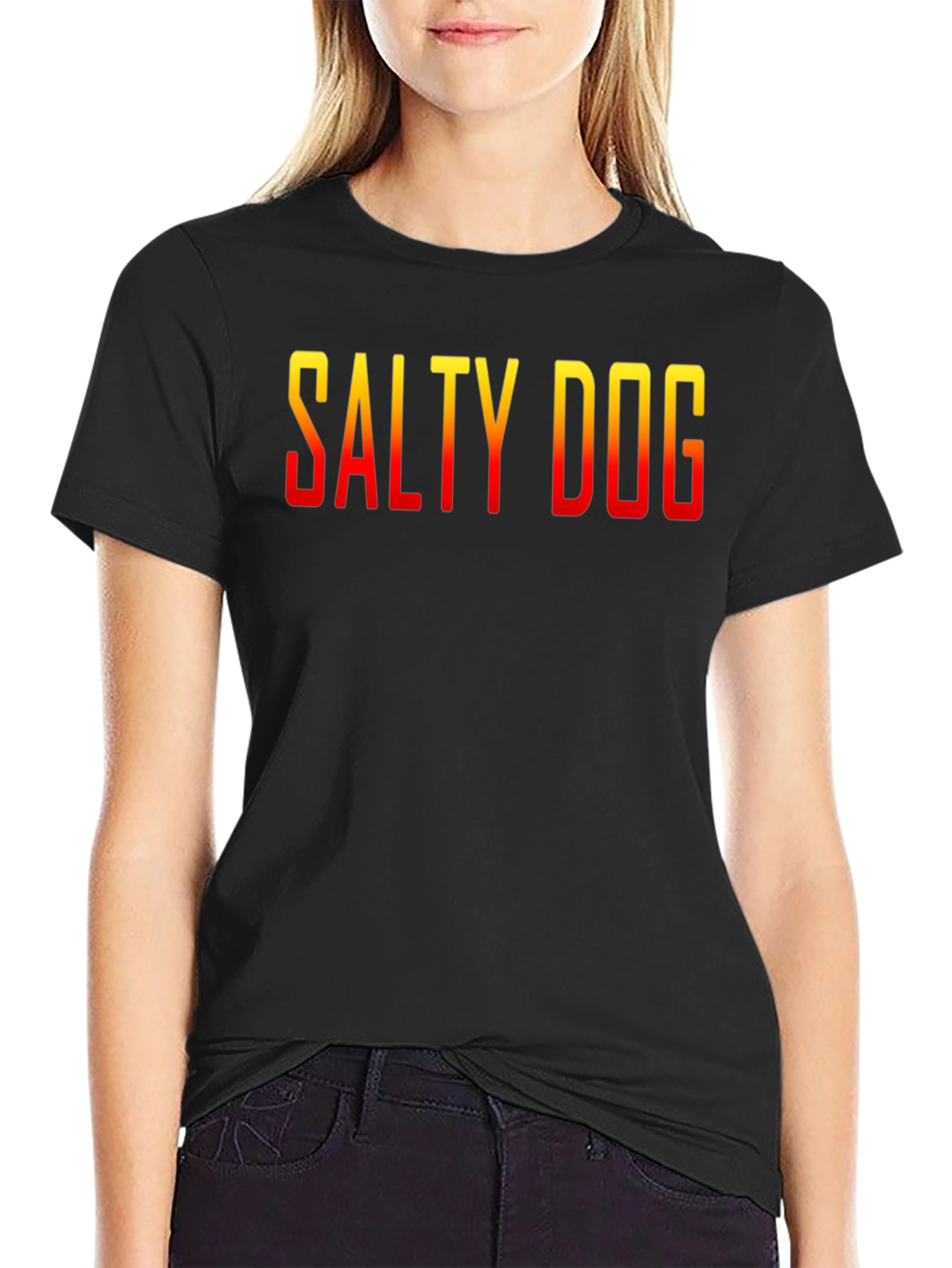 Black Salty Dog Graphic Tee - Premium Cotton view 2