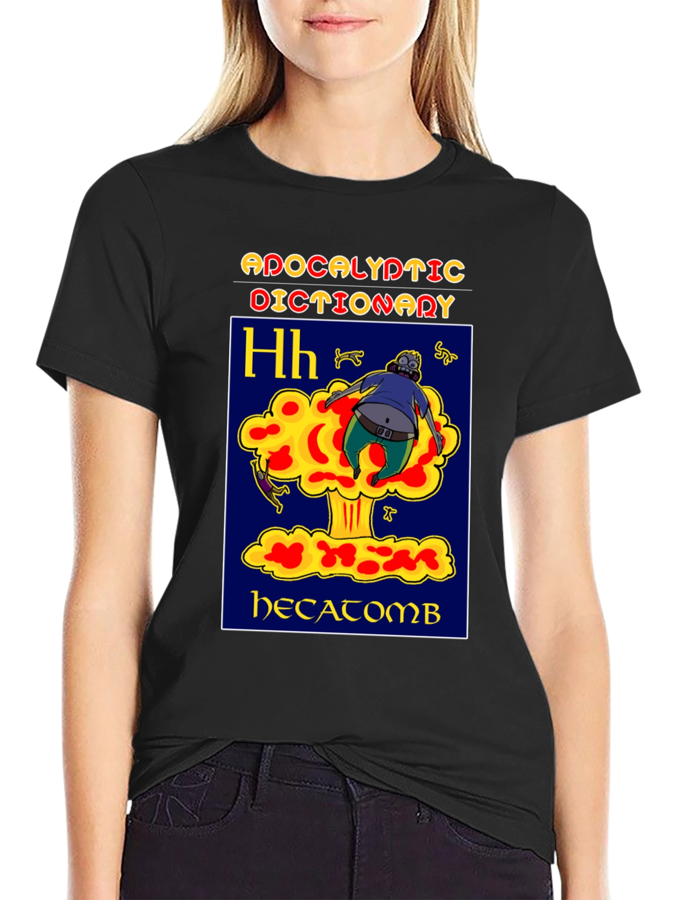 Black Apocalyptic Dictionary Hecatomb T-Shirt view 2