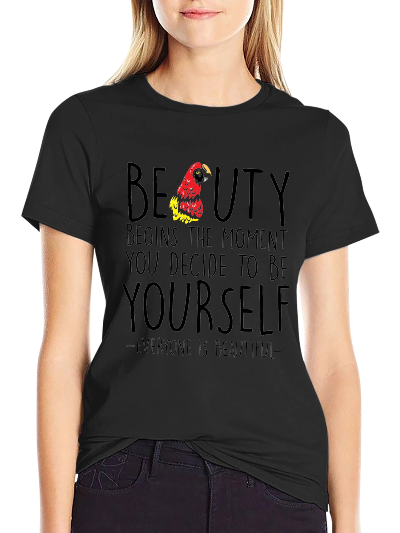 Black Beauty Begins Parrot Graphic T-Shirt view 2