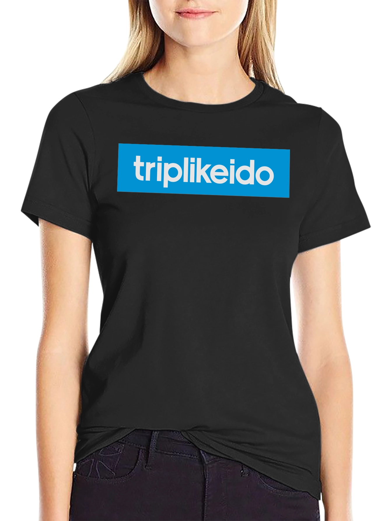 Black Triplikeido Logo Black T-Shirt view 2