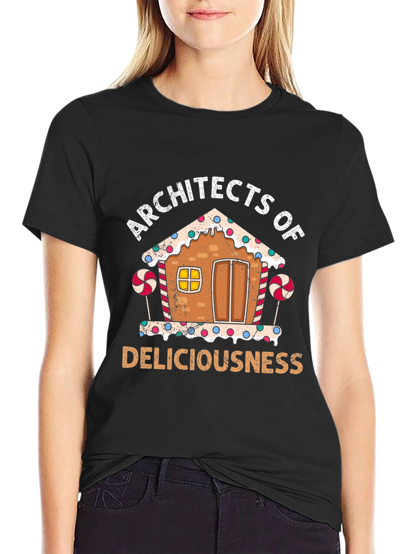 Black Architects of Deliciousness Gingerbread House T-Shirt view 2