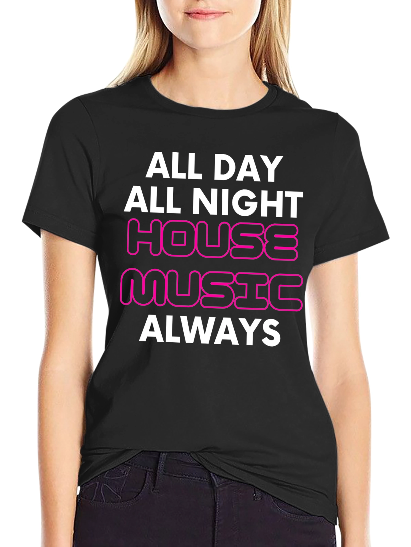 Black House Music Always T-Shirt view 2