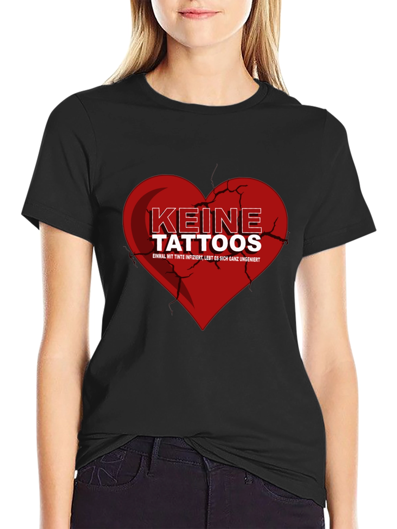 Black Keine Tattoos Graphic Tee - Black view 2