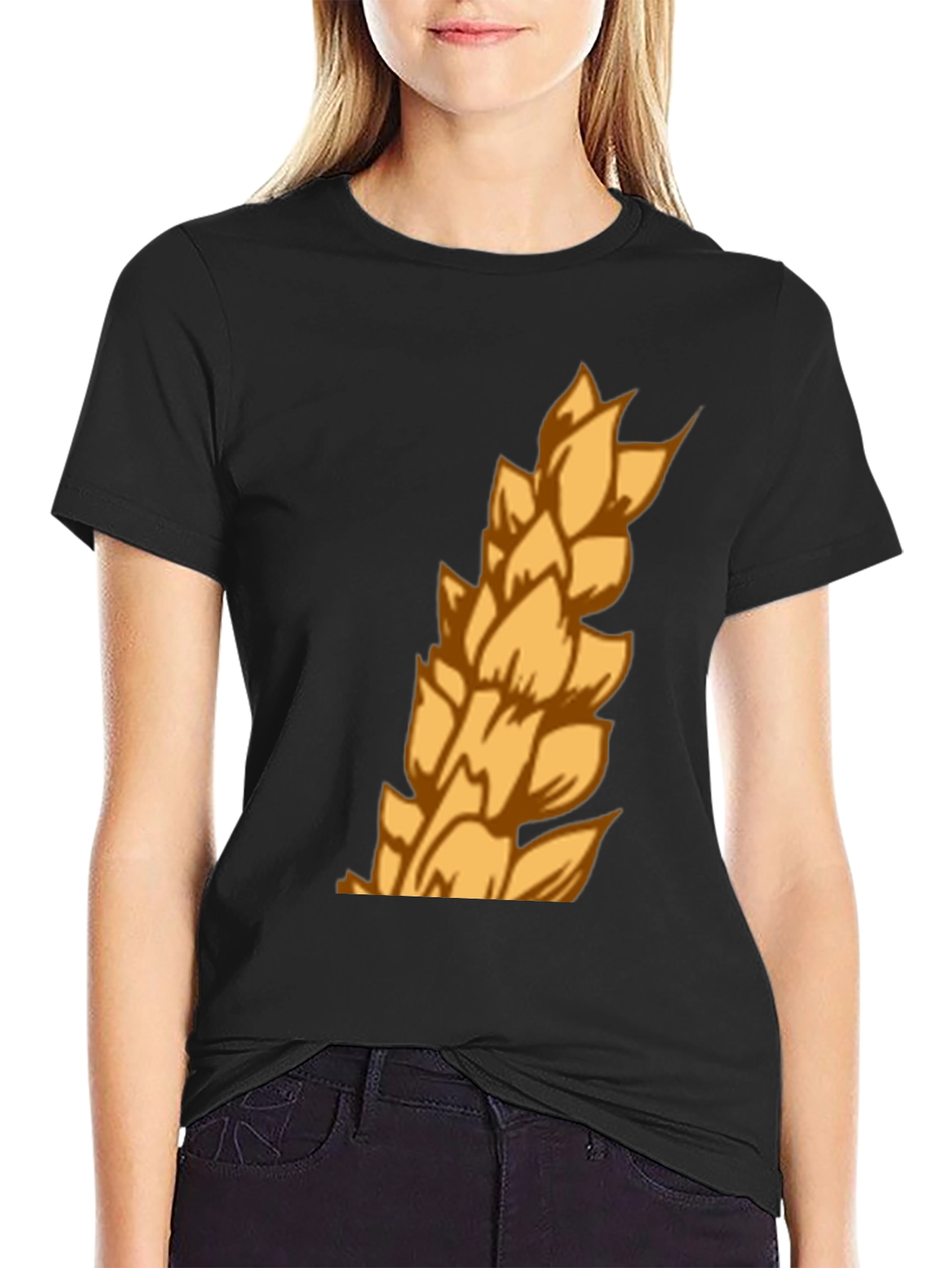Black Wheat Graphic Tee - Mens Black T-Shirt view 2