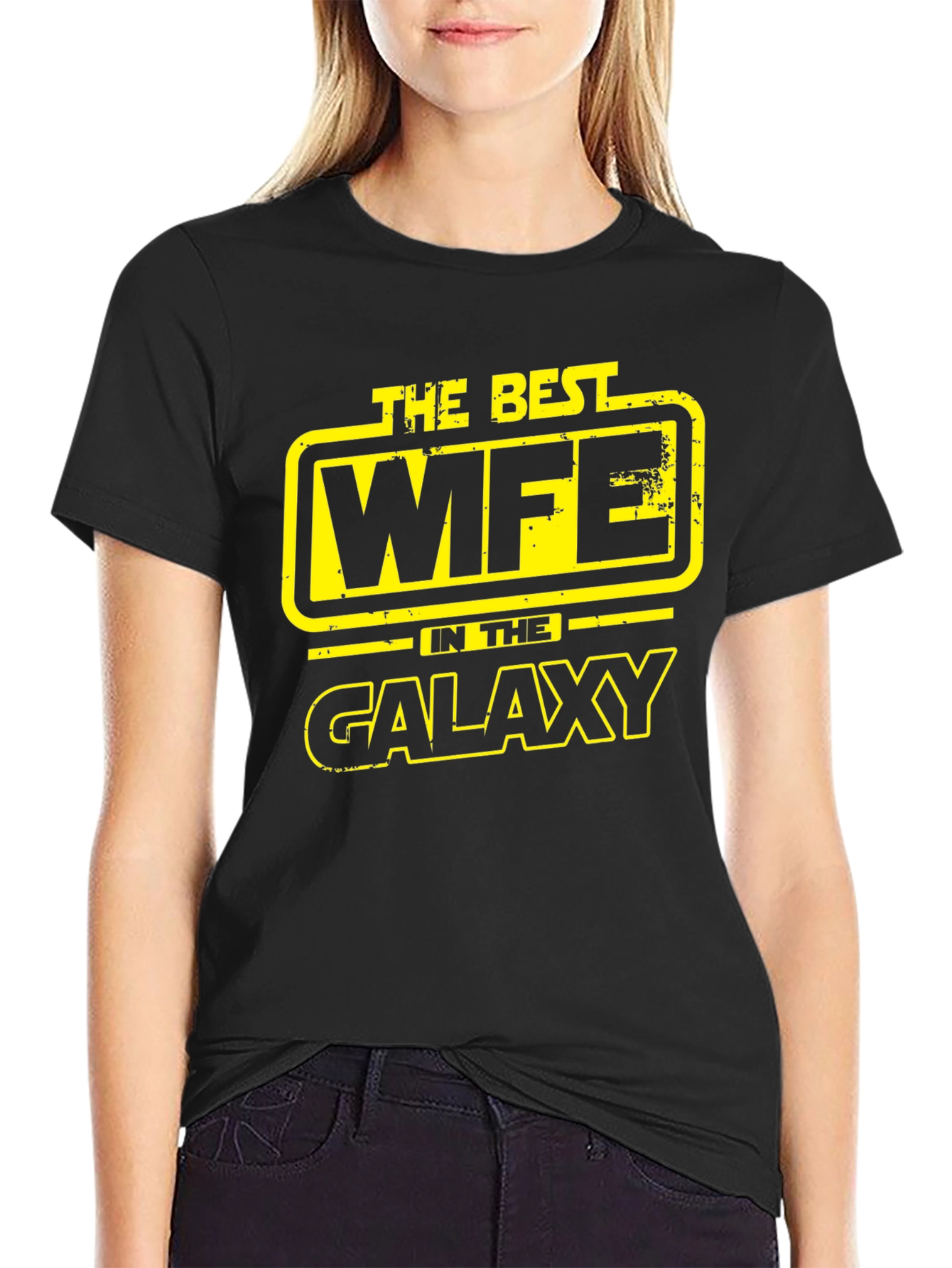 Black Best Wife in the Galaxy Graphic T-Shirt view 2