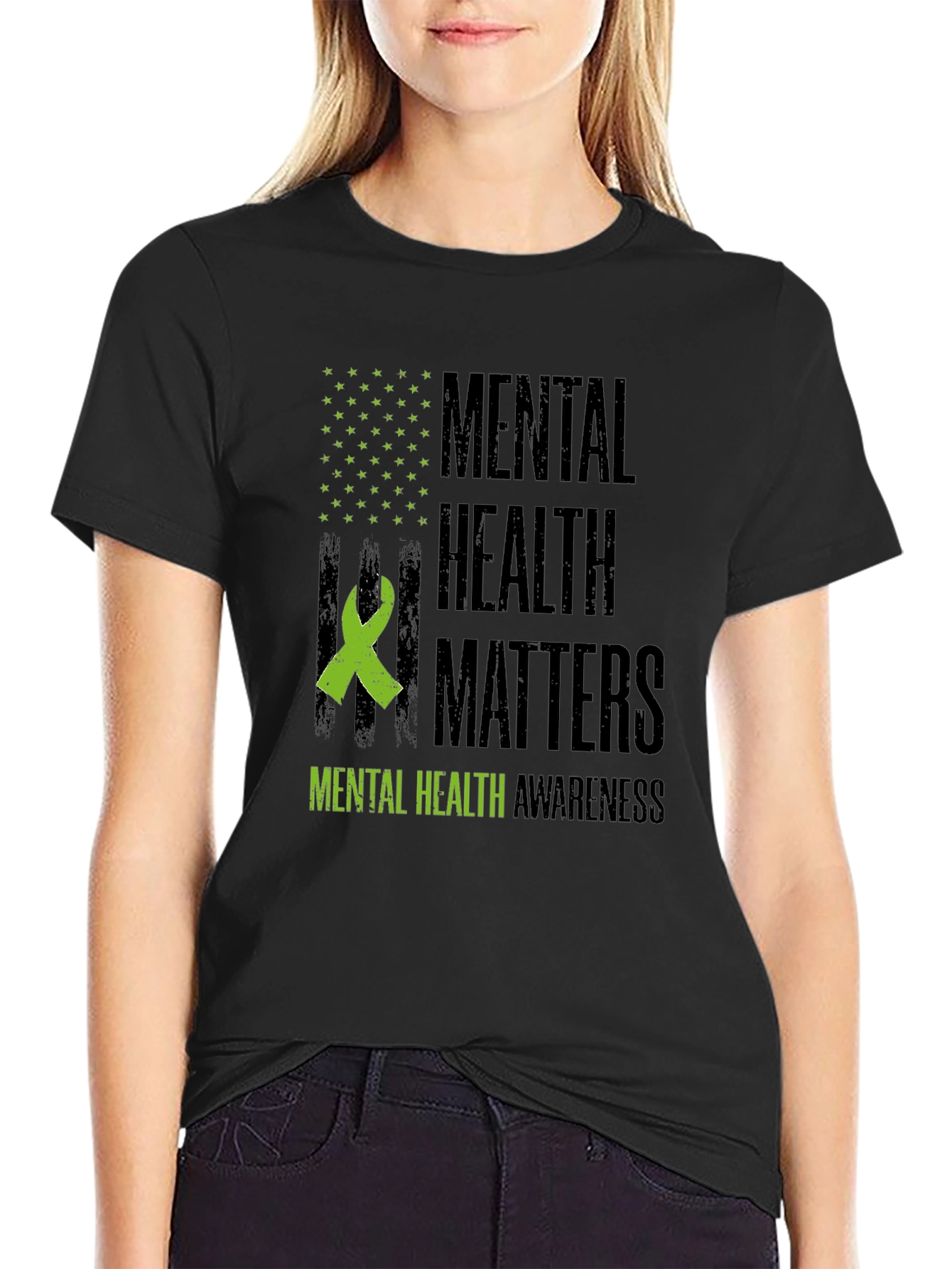 Black Mental Health Awareness T-Shirt view 2