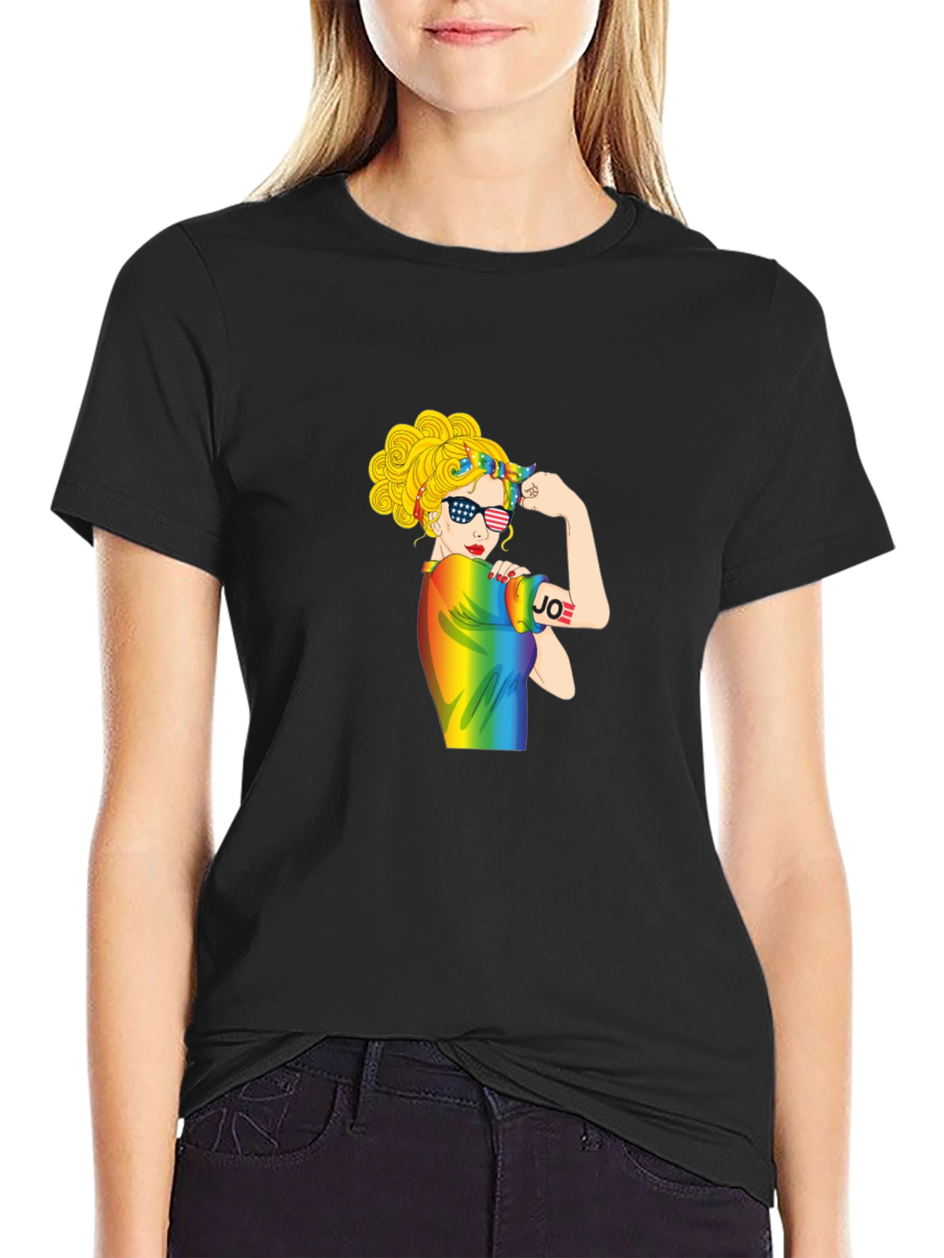 Black Empowered Woman Pride T-Shirt view 2