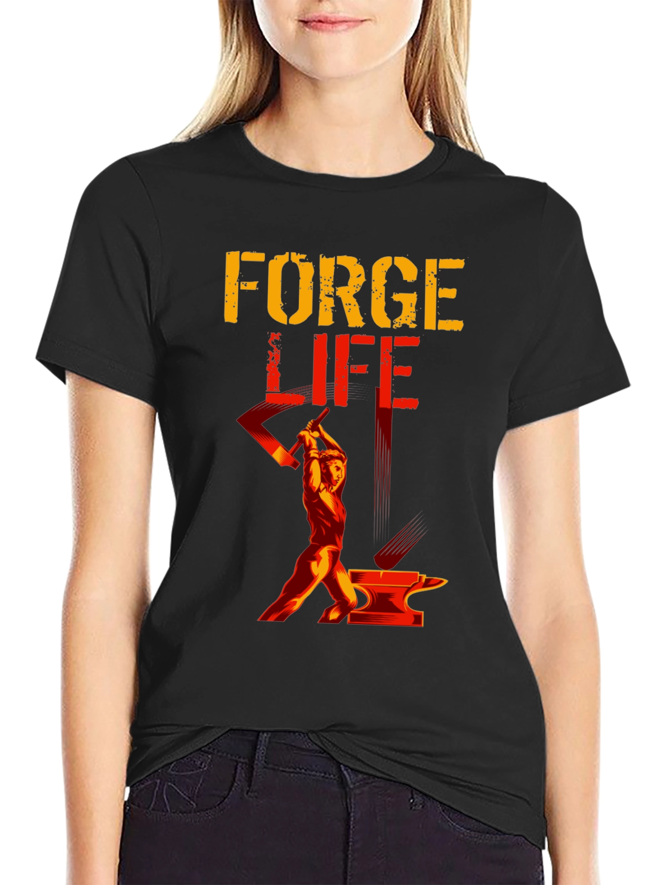 Black Forge Life Black T-Shirt view 2