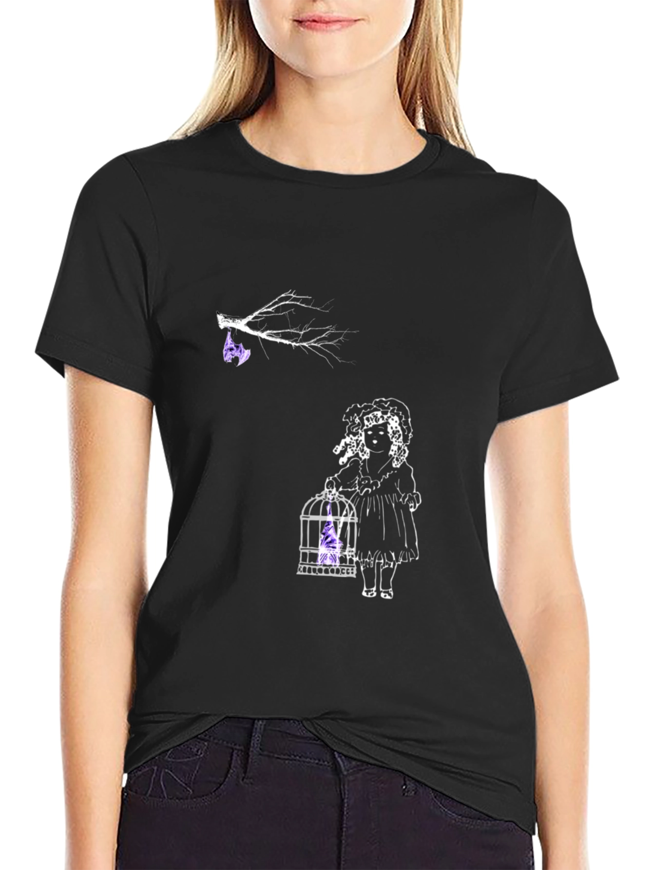 Eerie Doll Cage Graphic Tee - 2