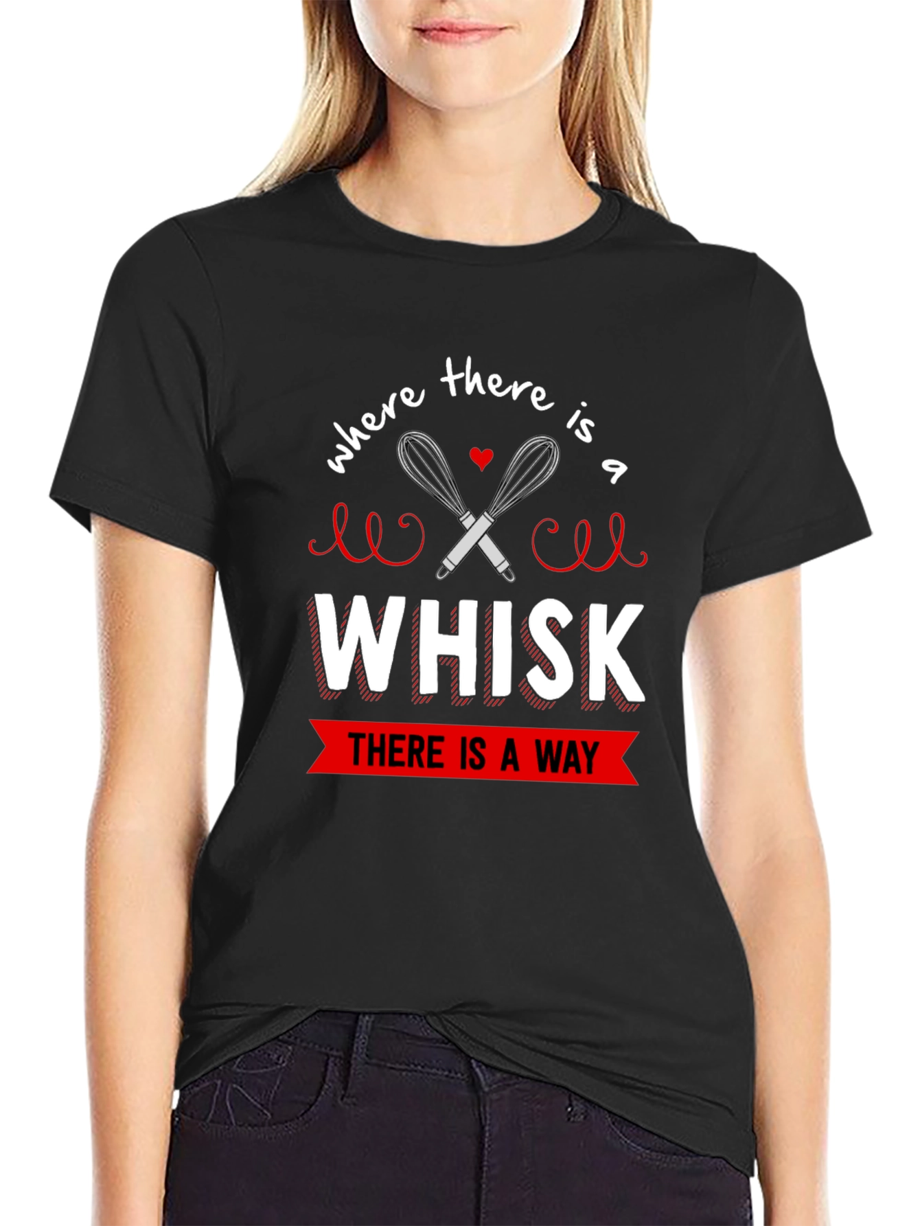 Black Whisk There is a Way Unisex T-Shirt view 2